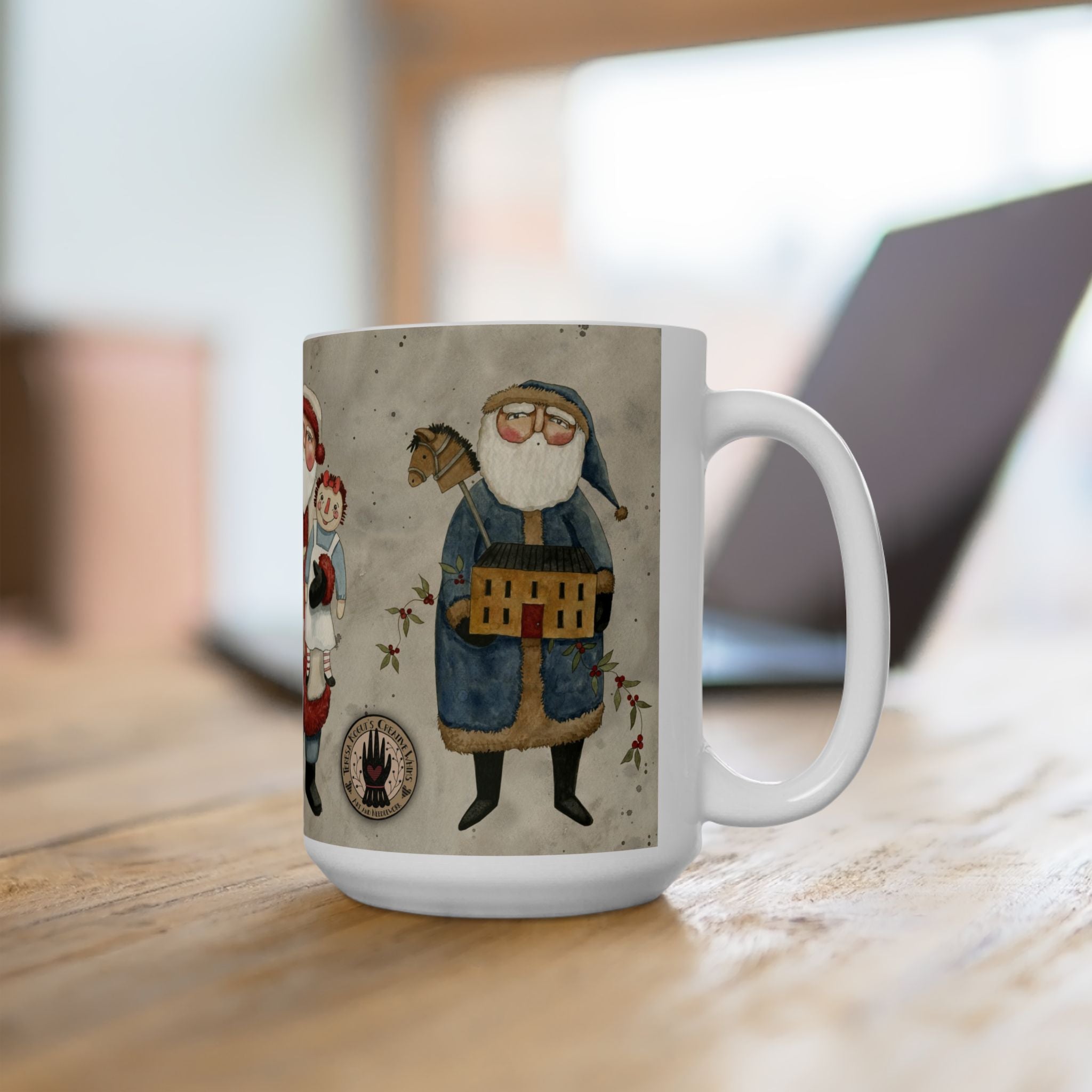 Three Santas Mug