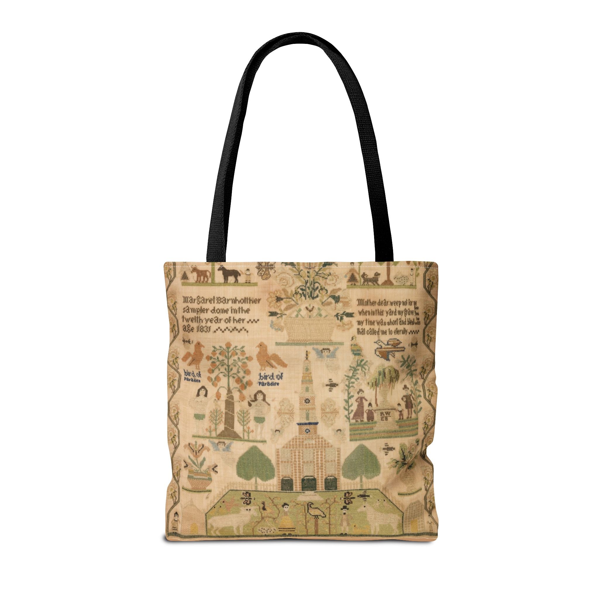 Bird of Paradise Antique Sampler Tote