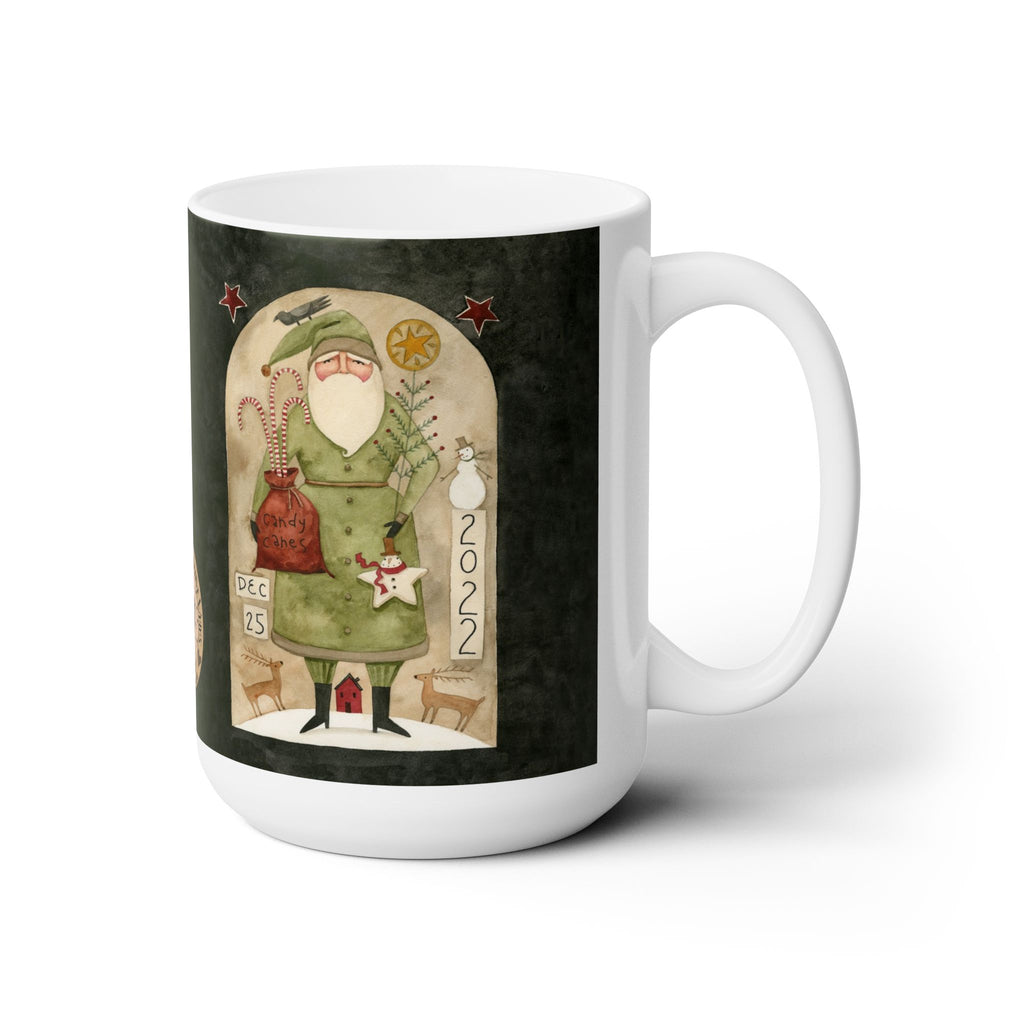 Green Coat Santa Ceramic Mug