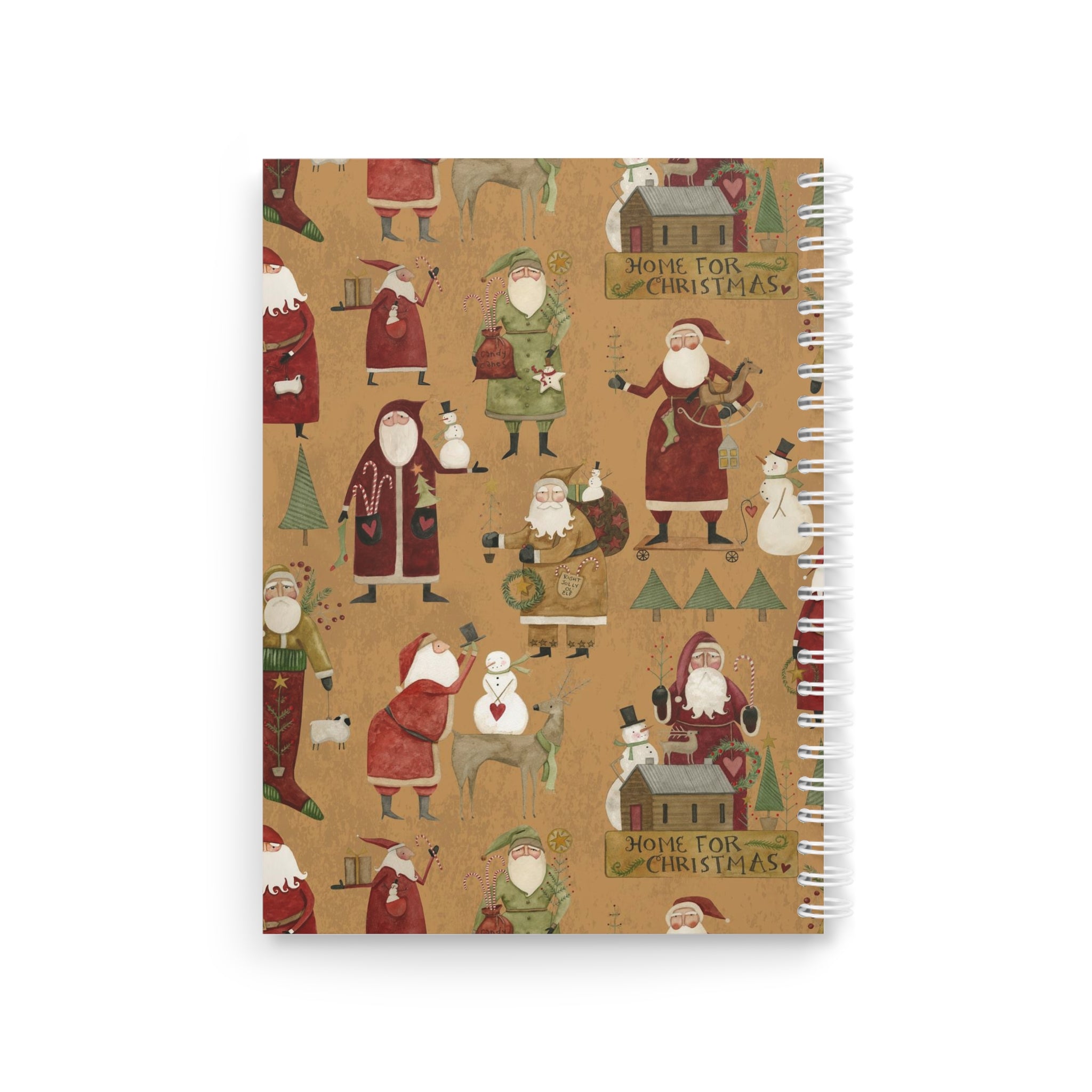 Green Coat Santa Spiral Notebook