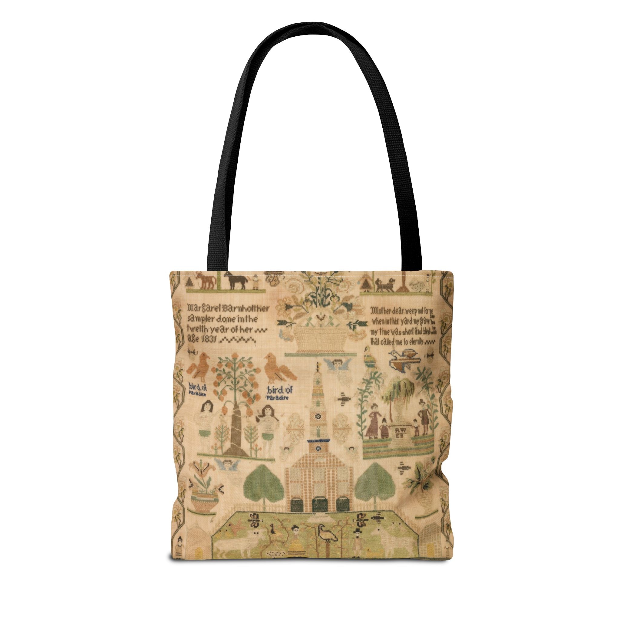 Bird of Paradise Antique Sampler Tote