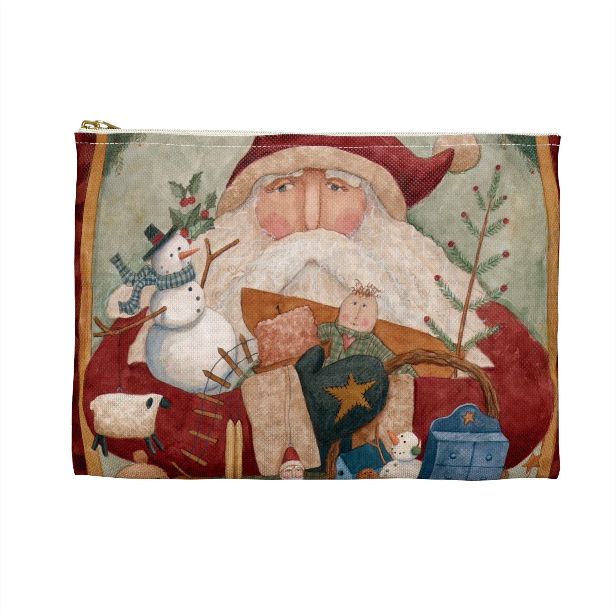 Christmas Primitives Accessory Pouch