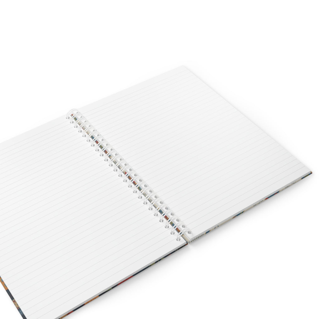 Stitchy Birds Spiral Notebook - Blue