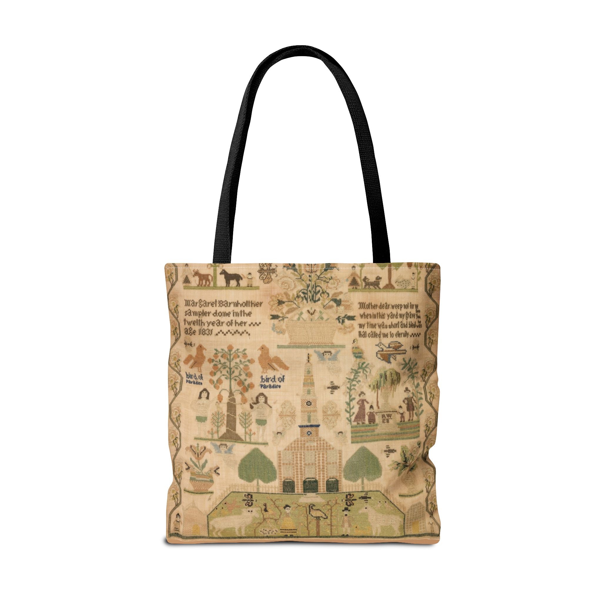 Bird of Paradise Antique Sampler Tote