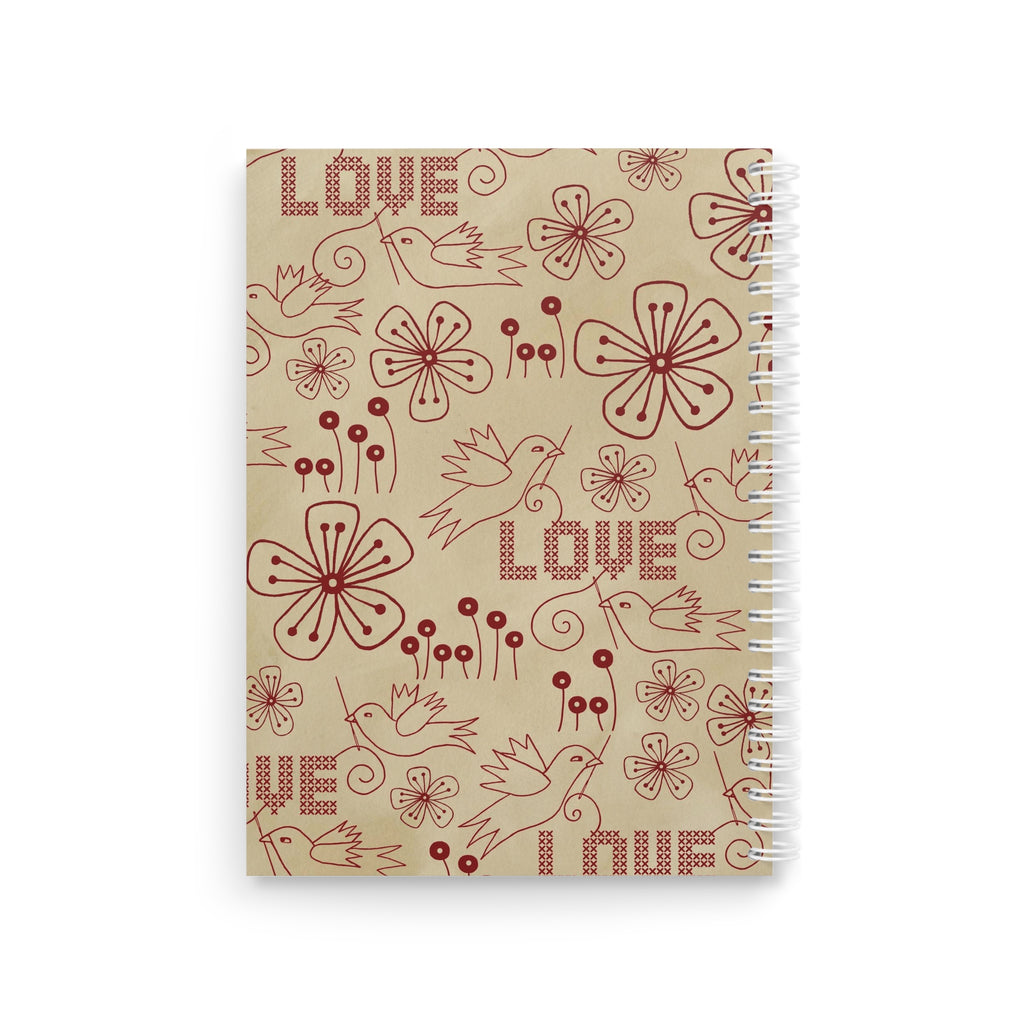 Stitchy Birds Spiral Notebook