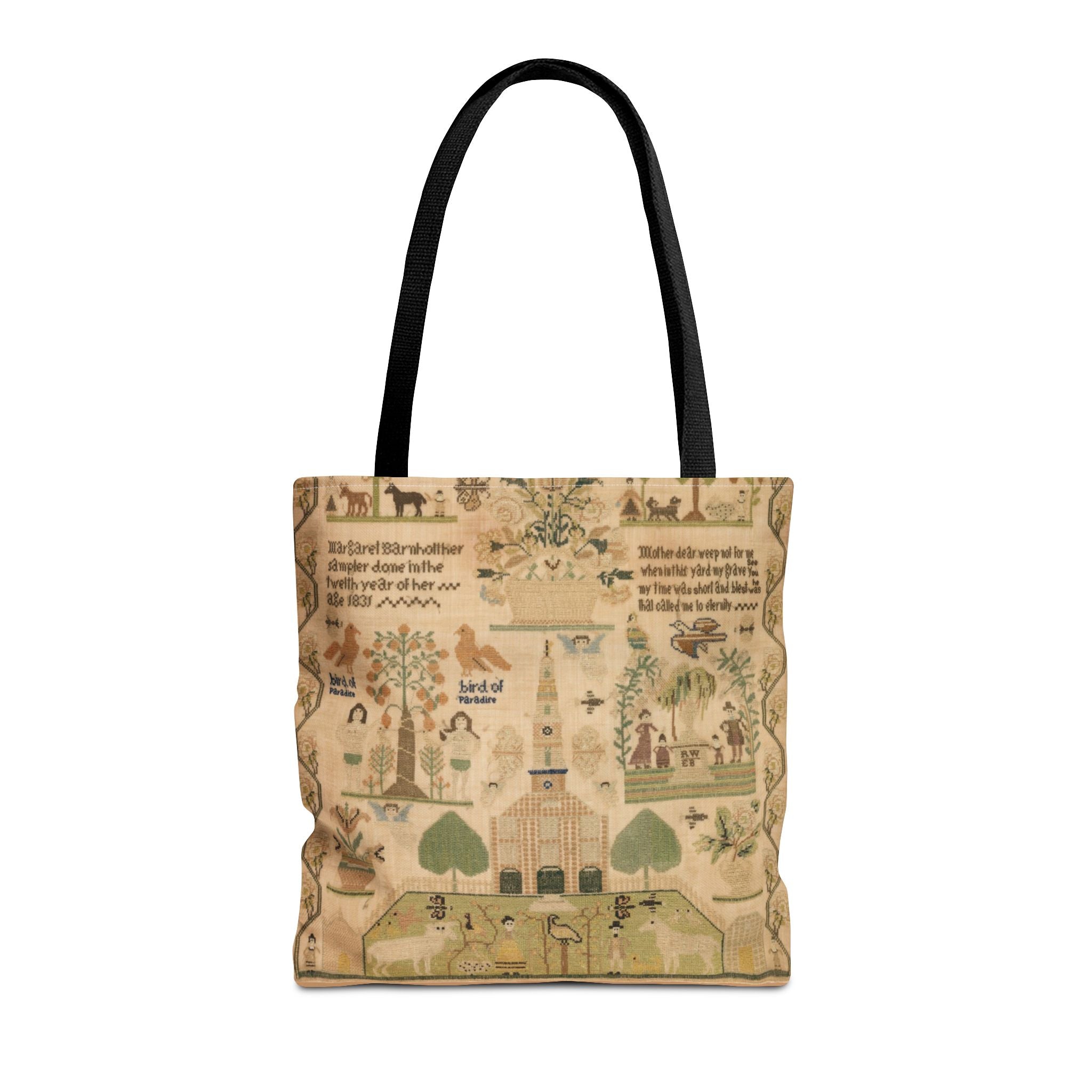 Bird of Paradise Antique Sampler Tote
