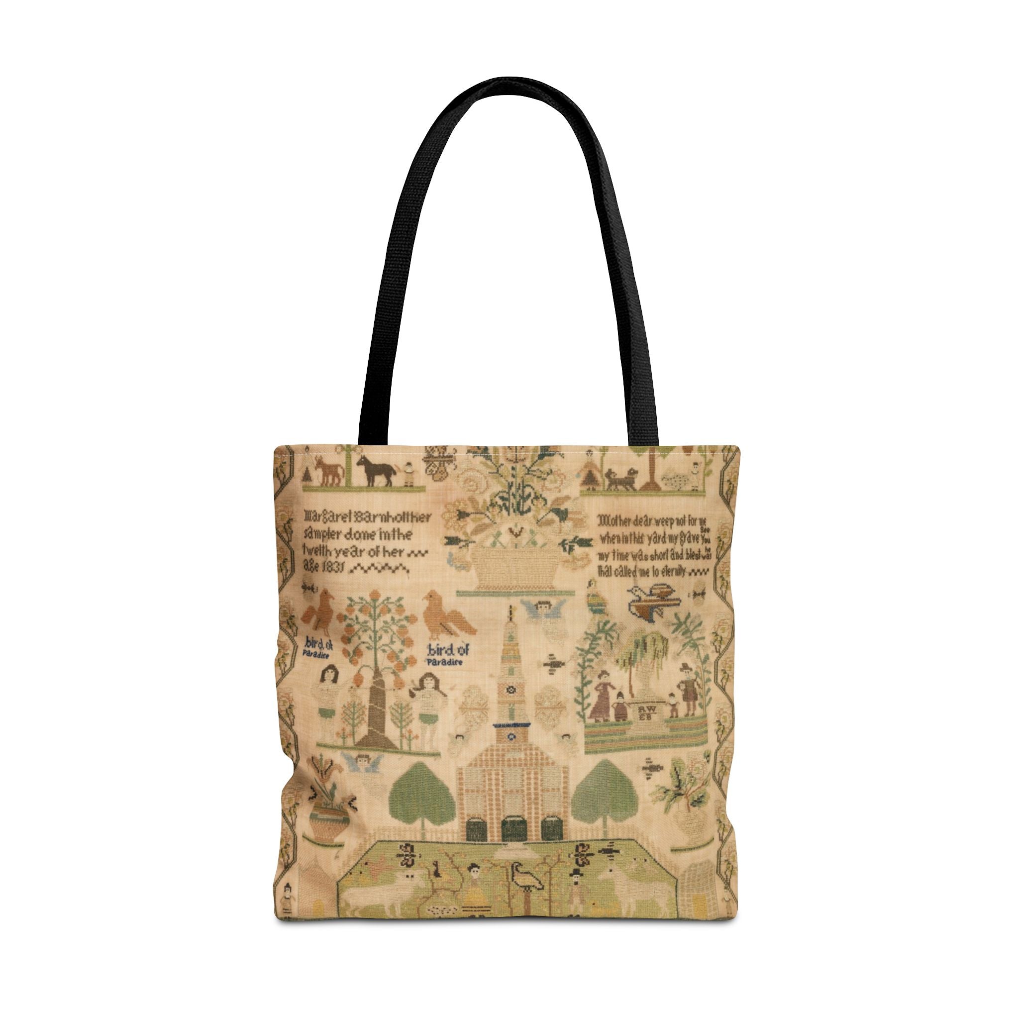 Bird of Paradise Antique Sampler Tote