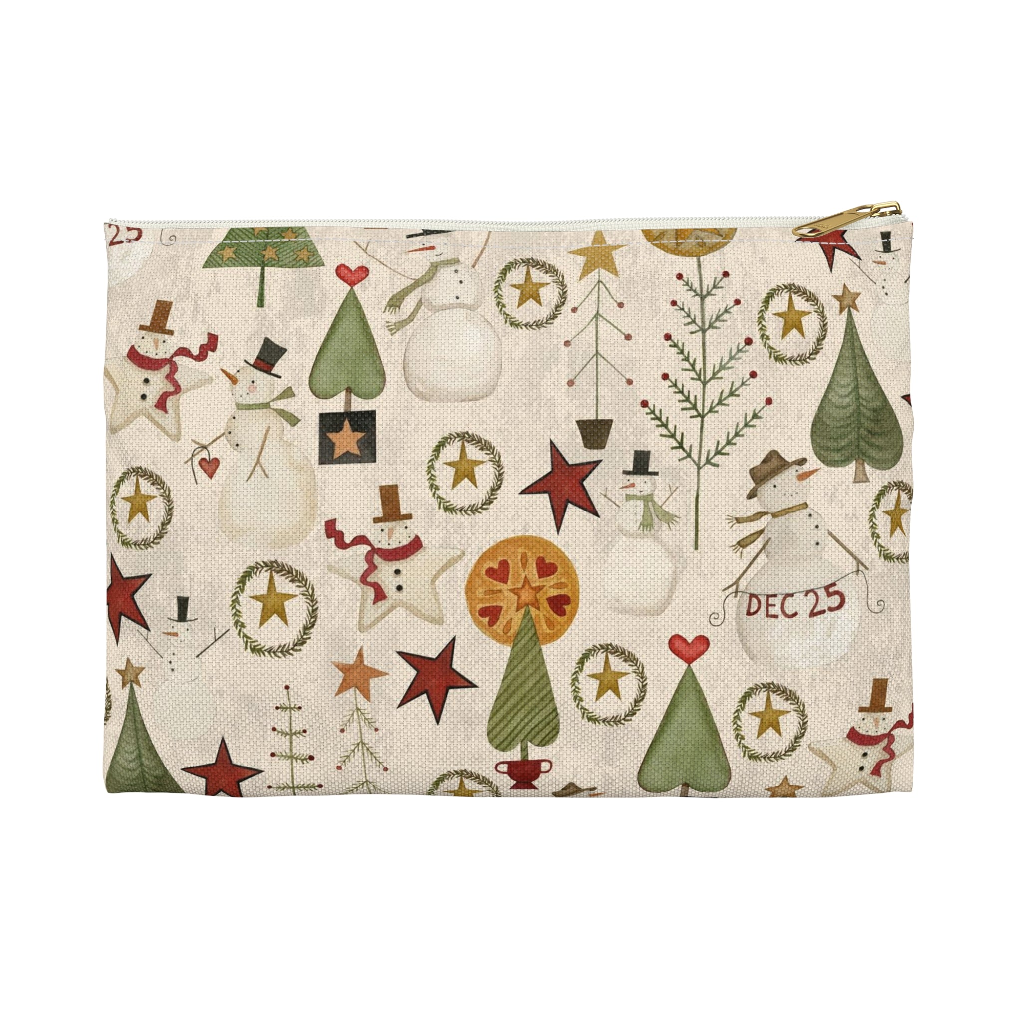 Jacks and Trees beige Accessory Pouch