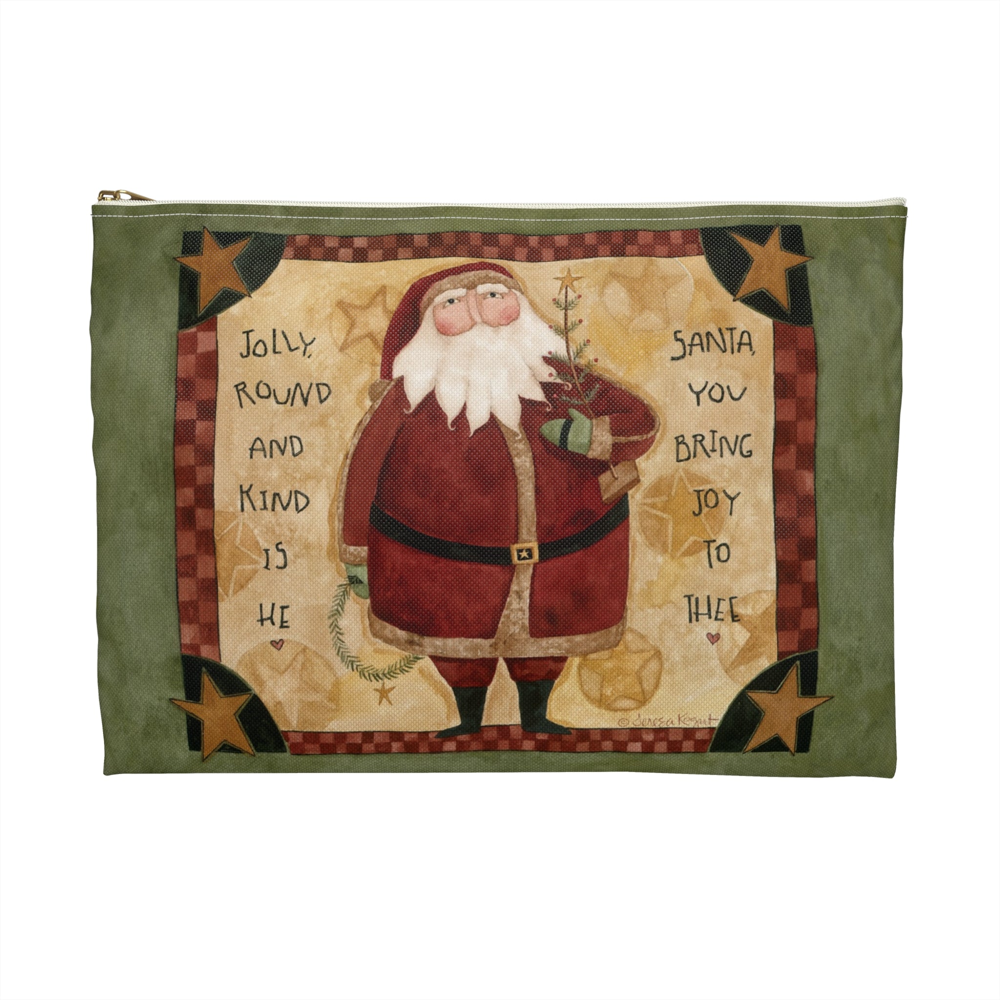 Jolly Round Santa Accessory Pouch