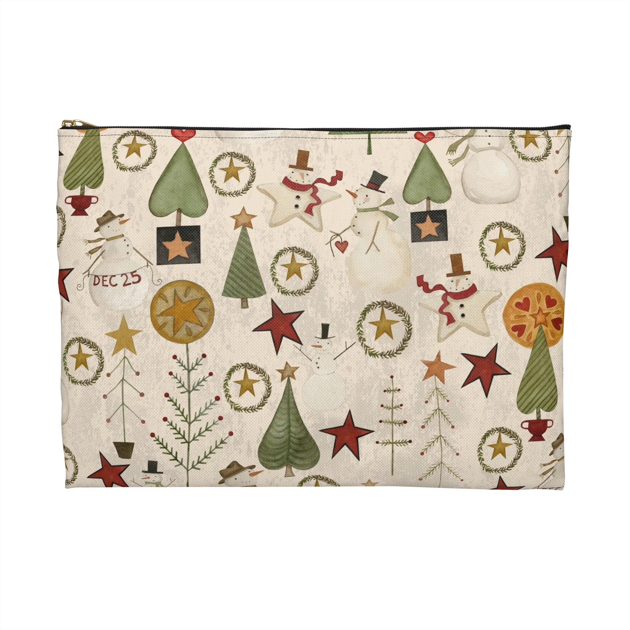 Jacks and Trees beige Accessory Pouch