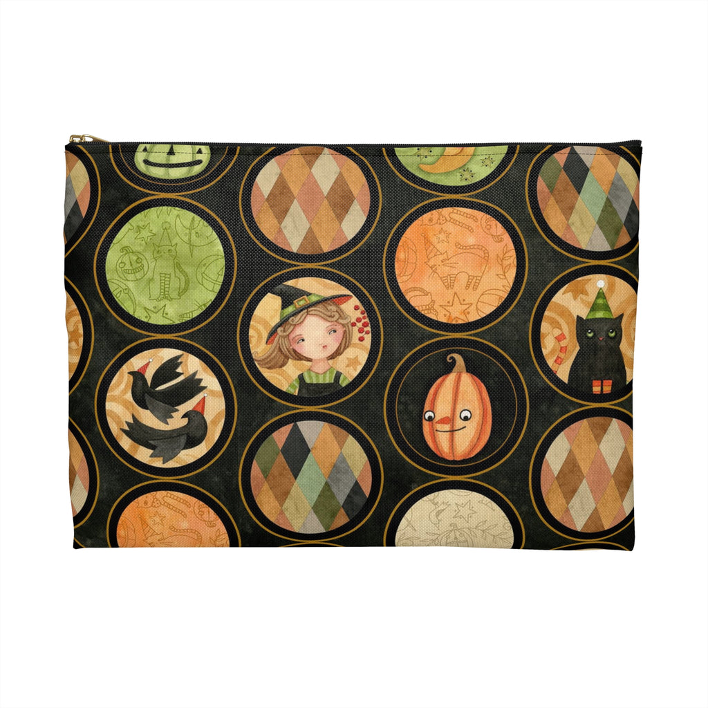Halloween Whimsy Circles Accessory Pouch