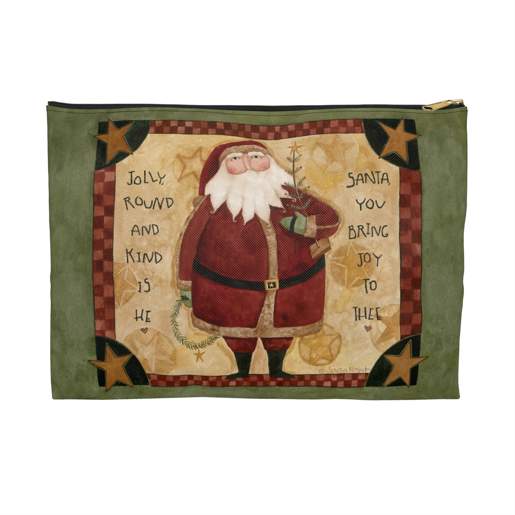 Jolly Round Santa Accessory Pouch