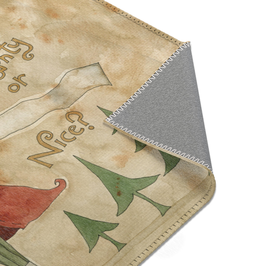 Naughty or Nice Santa Area Rug