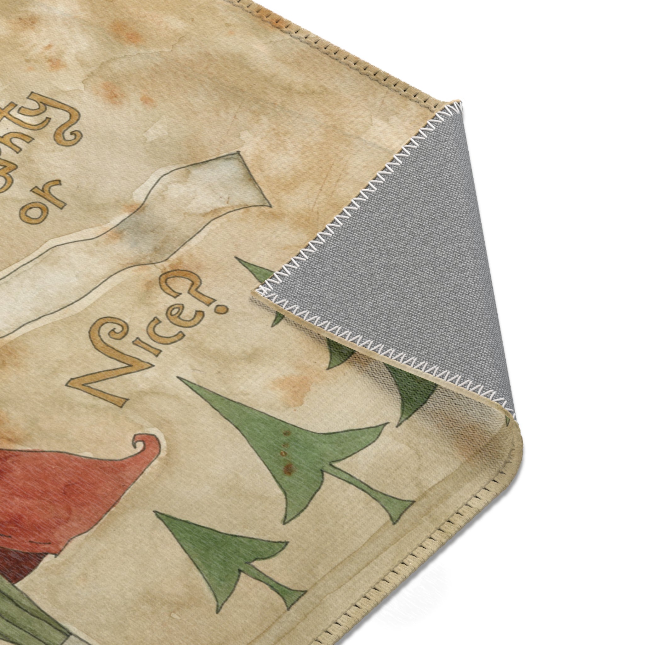 Naughty or Nice Santa Area Rug