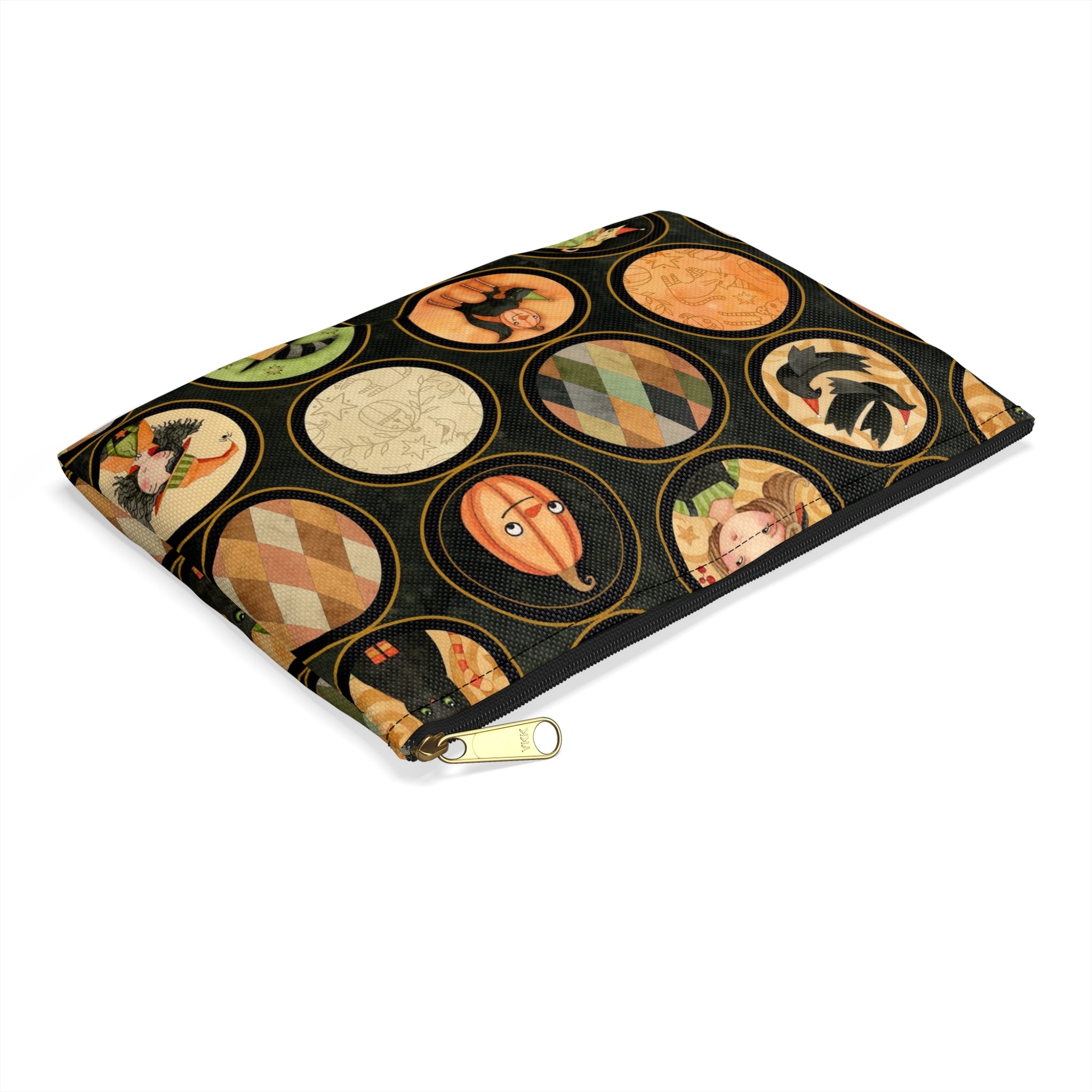 Halloween Whimsy Circles Accessory Pouch