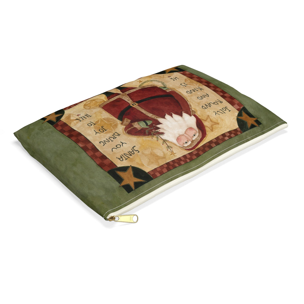 Jolly Round Santa Accessory Pouch