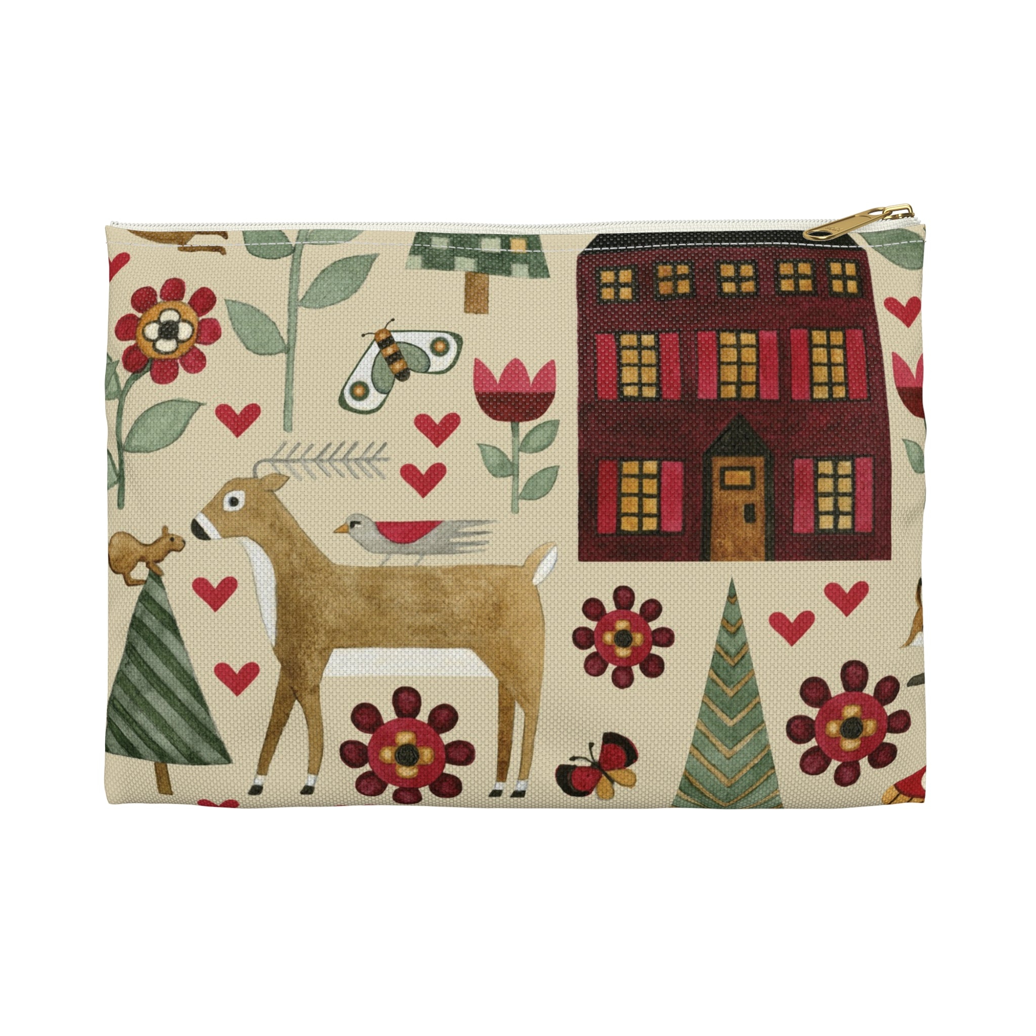 For the Love of Nature Fabric Accessory Pouch