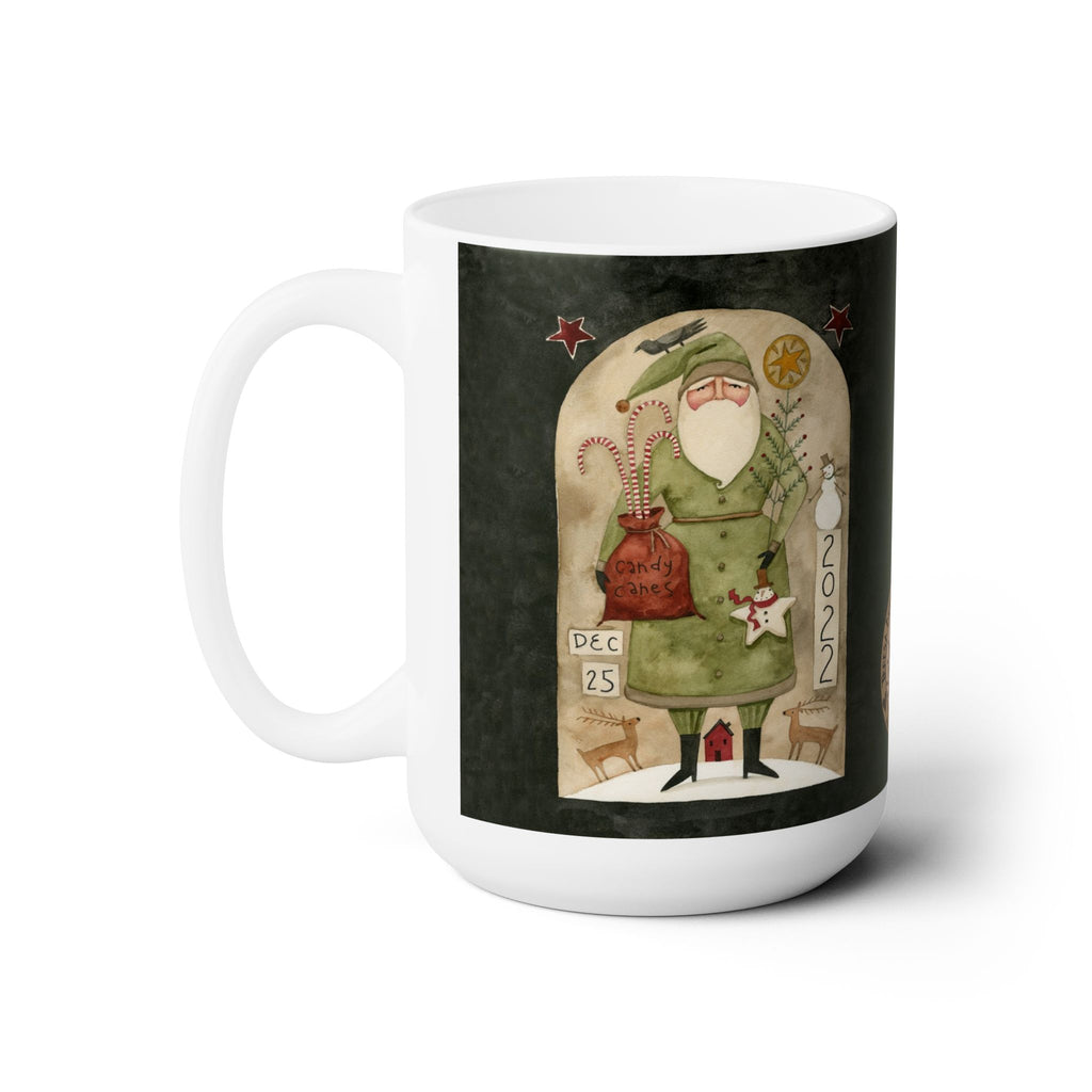 Green Coat Santa Ceramic Mug