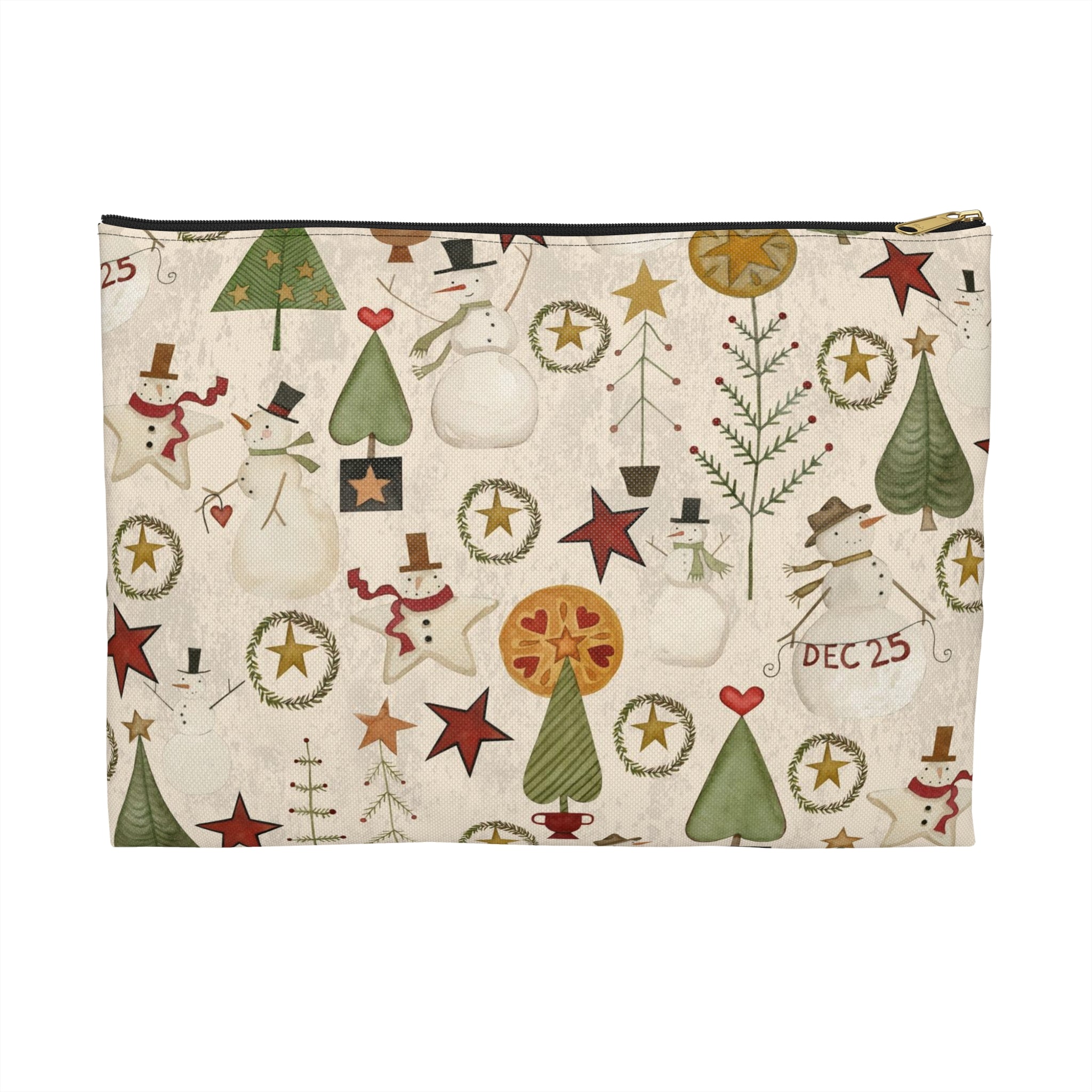 Jacks and Trees beige Accessory Pouch