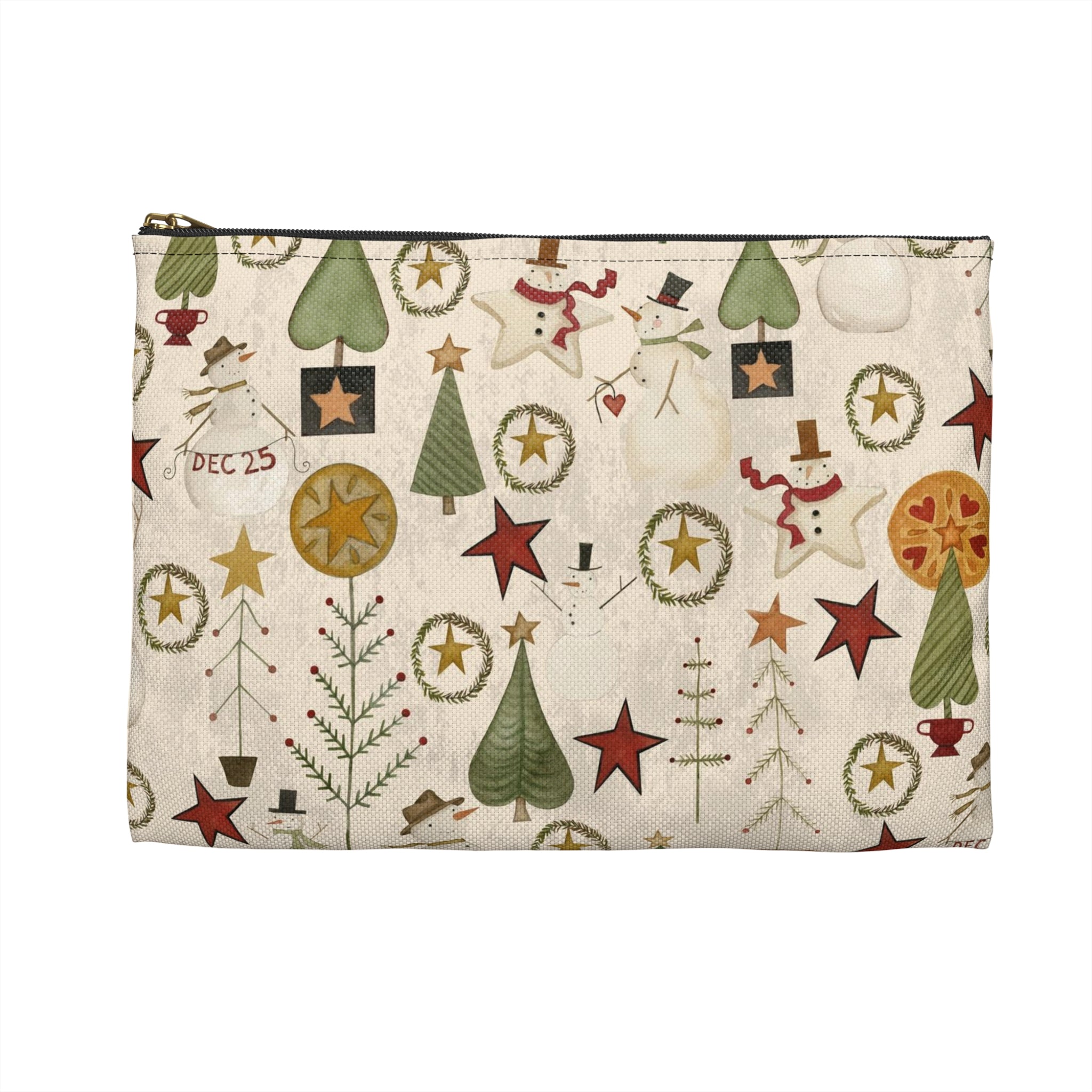 Jacks and Trees beige Accessory Pouch