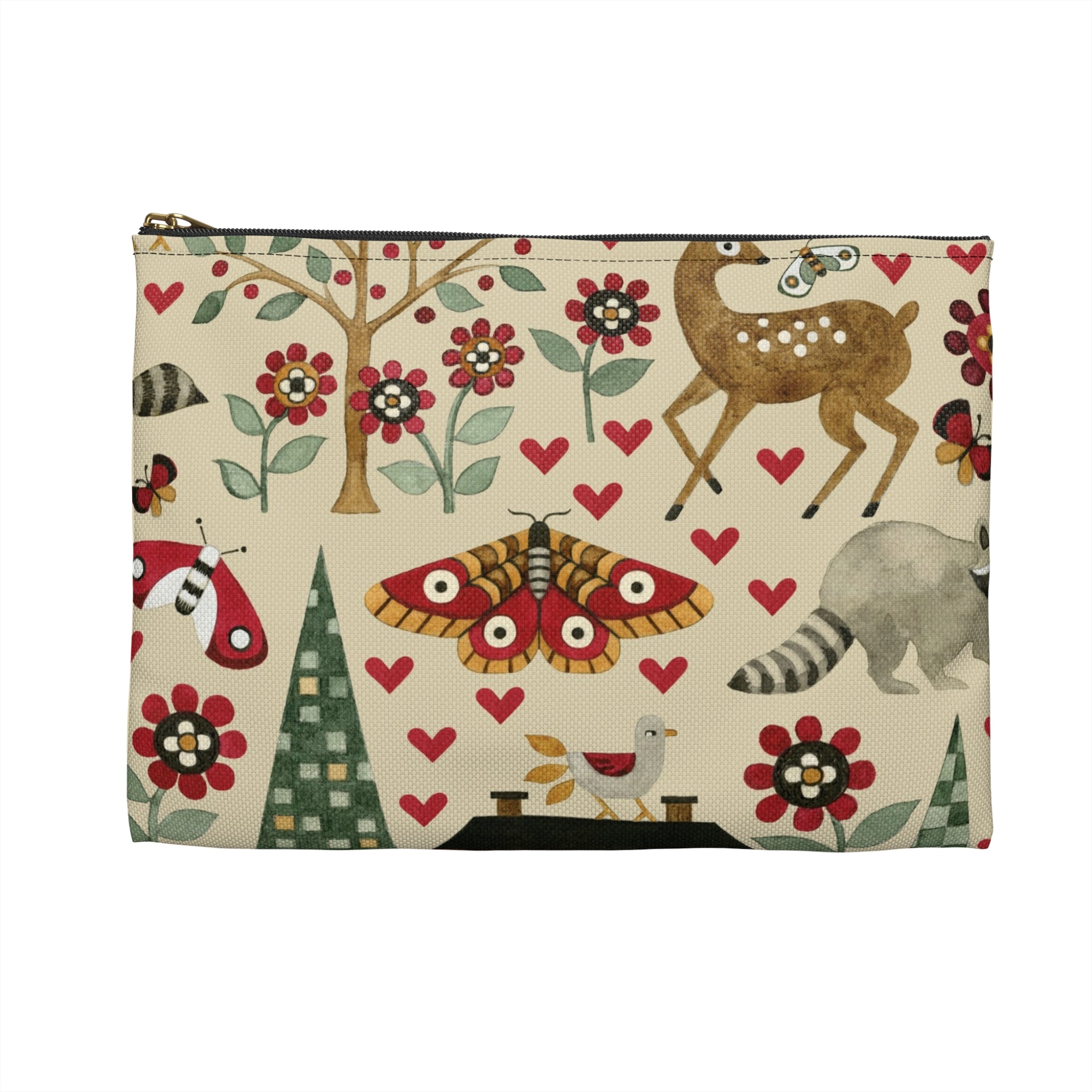 For the Love of Nature Fabric Accessory Pouch