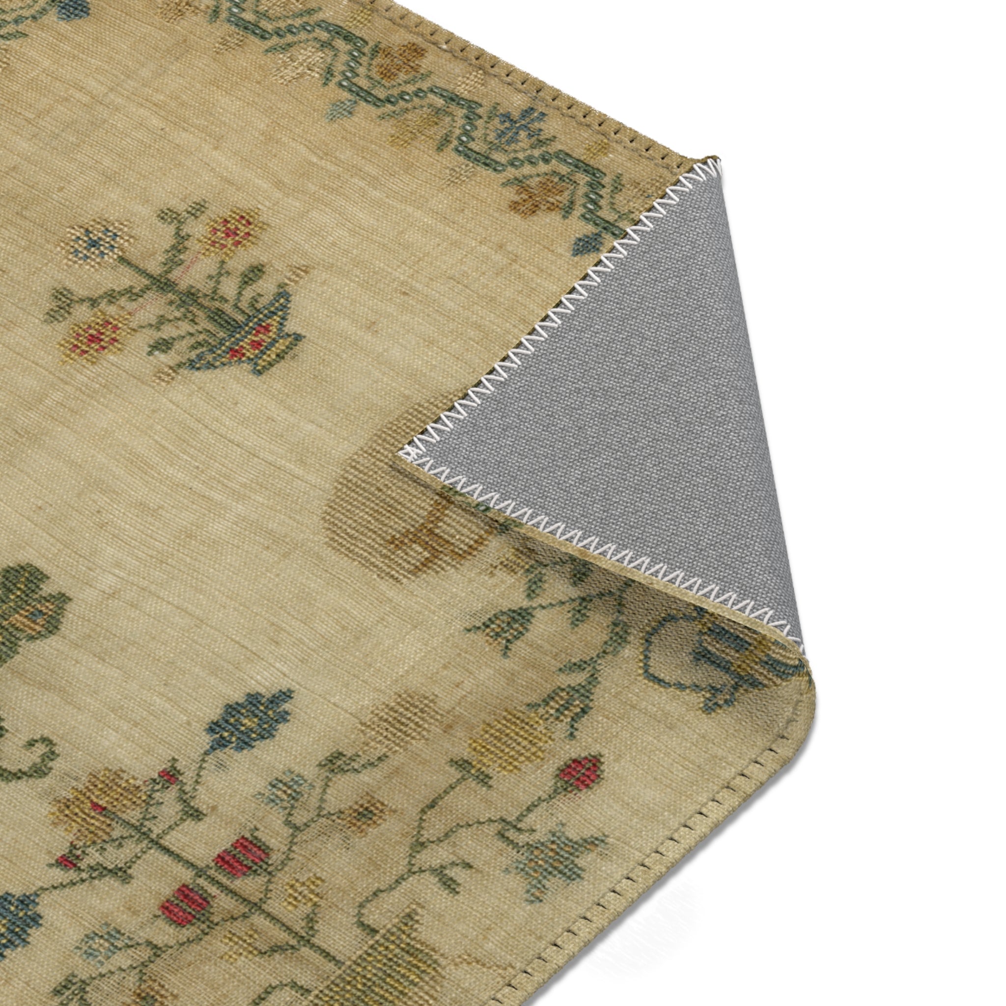 Yellow Flower Sampler Area Rug