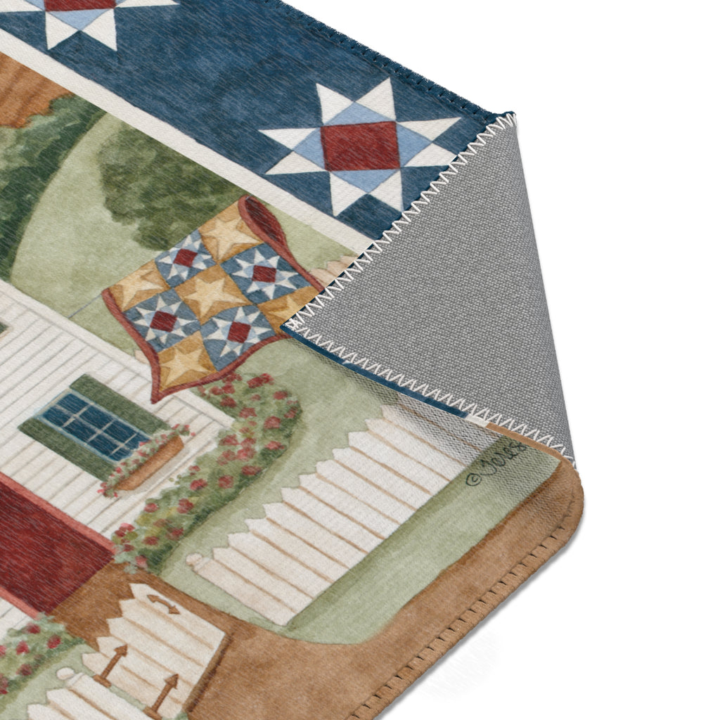 Quilt Pattern Area Rug American Quilt House Area Rug – Creative Whims by Teresa Kogut