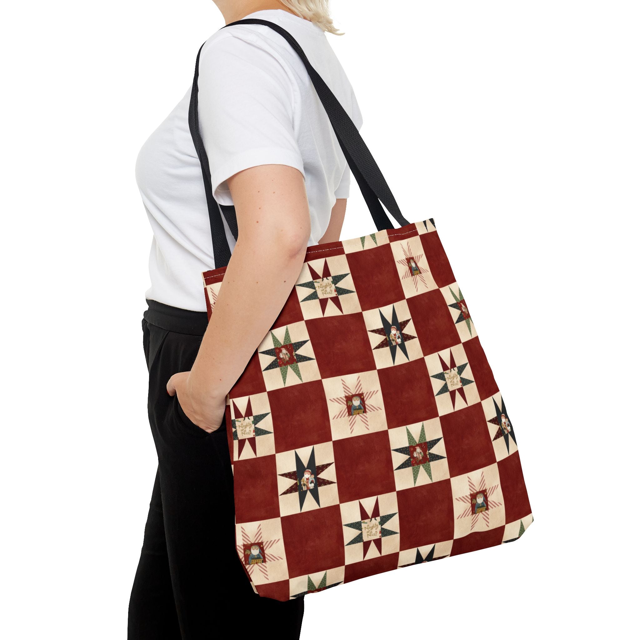 Naughty or Nice Quilt Block Tote