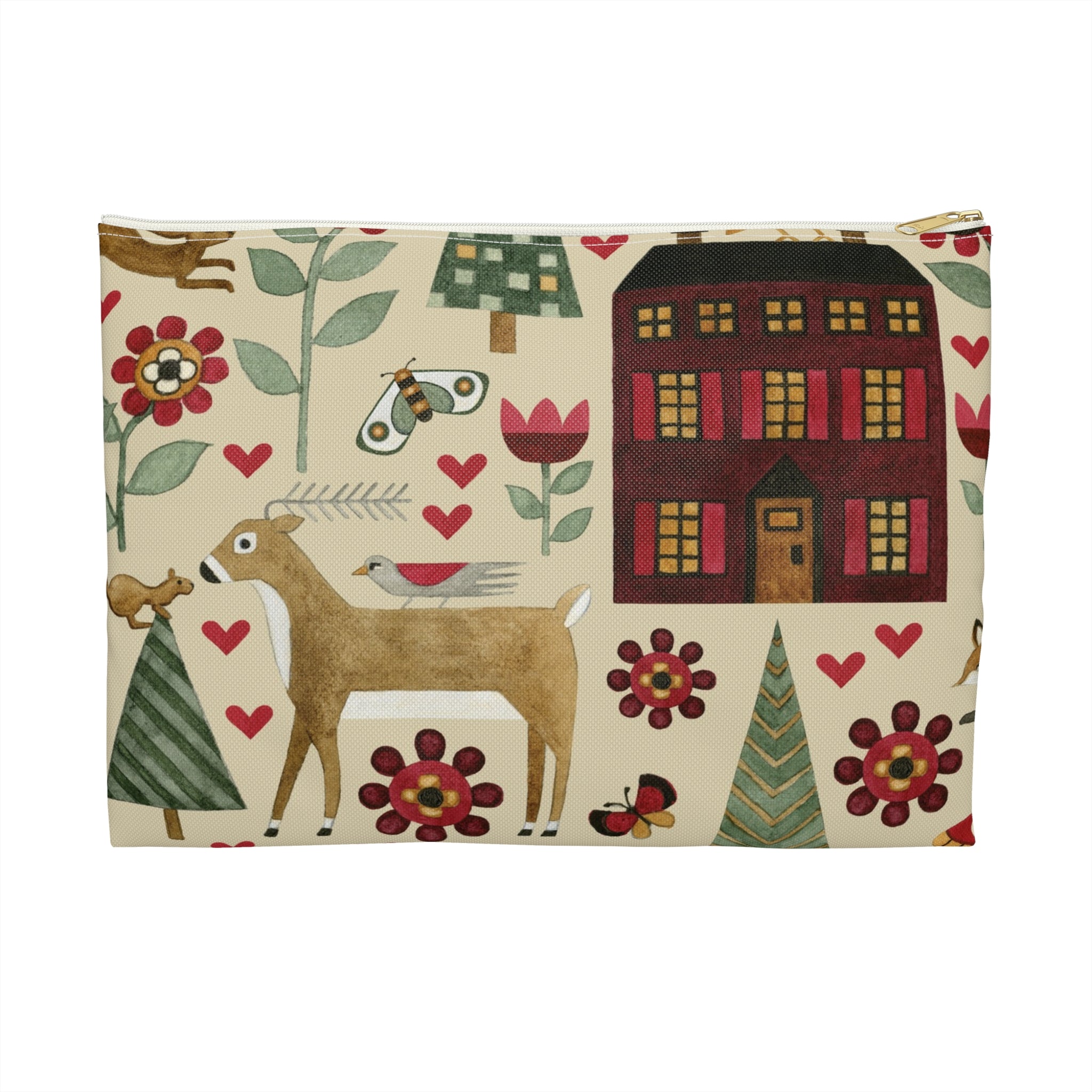 For the Love of Nature Fabric Accessory Pouch