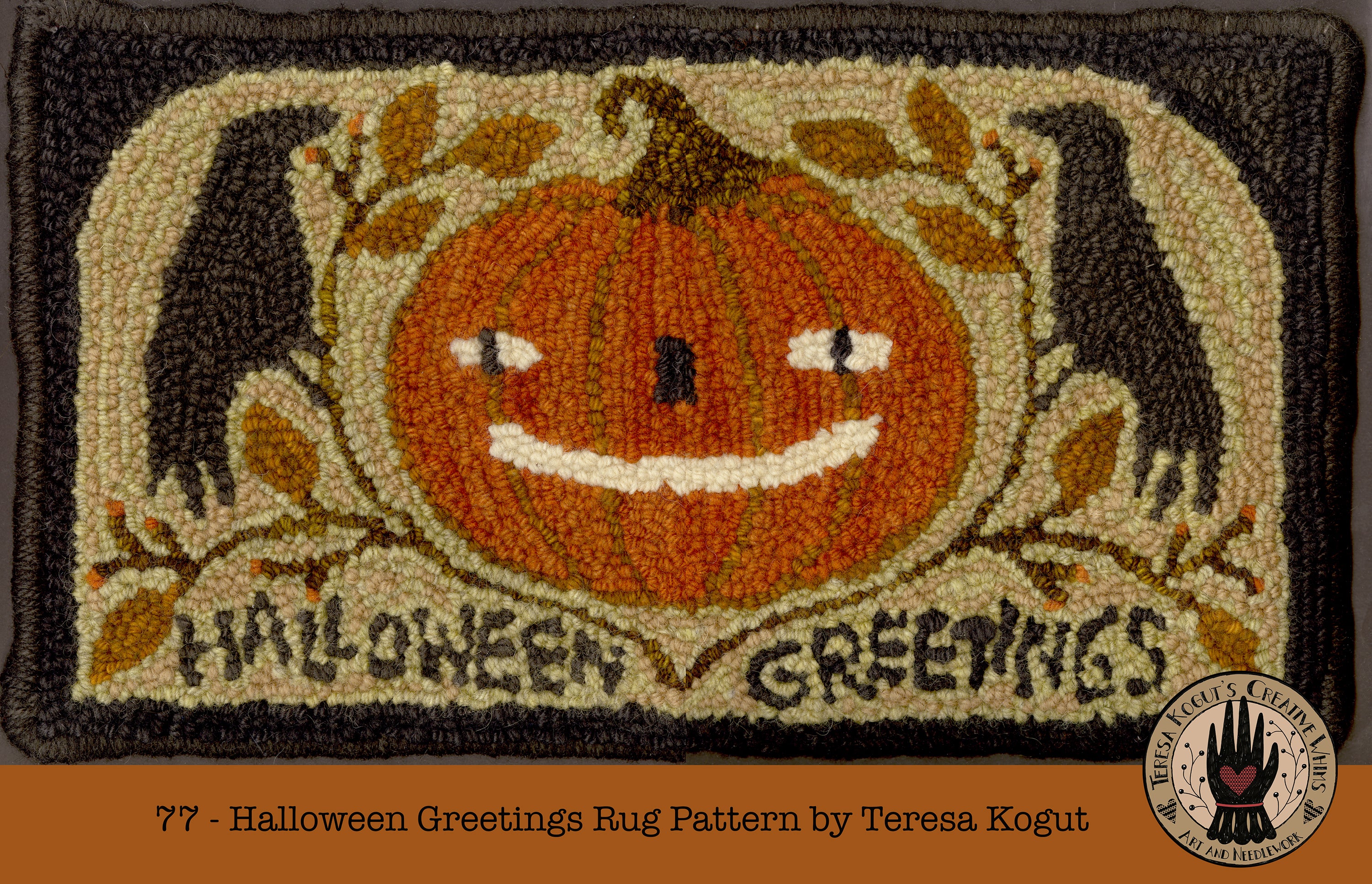 77 Halloween Greetings Rug Pattern