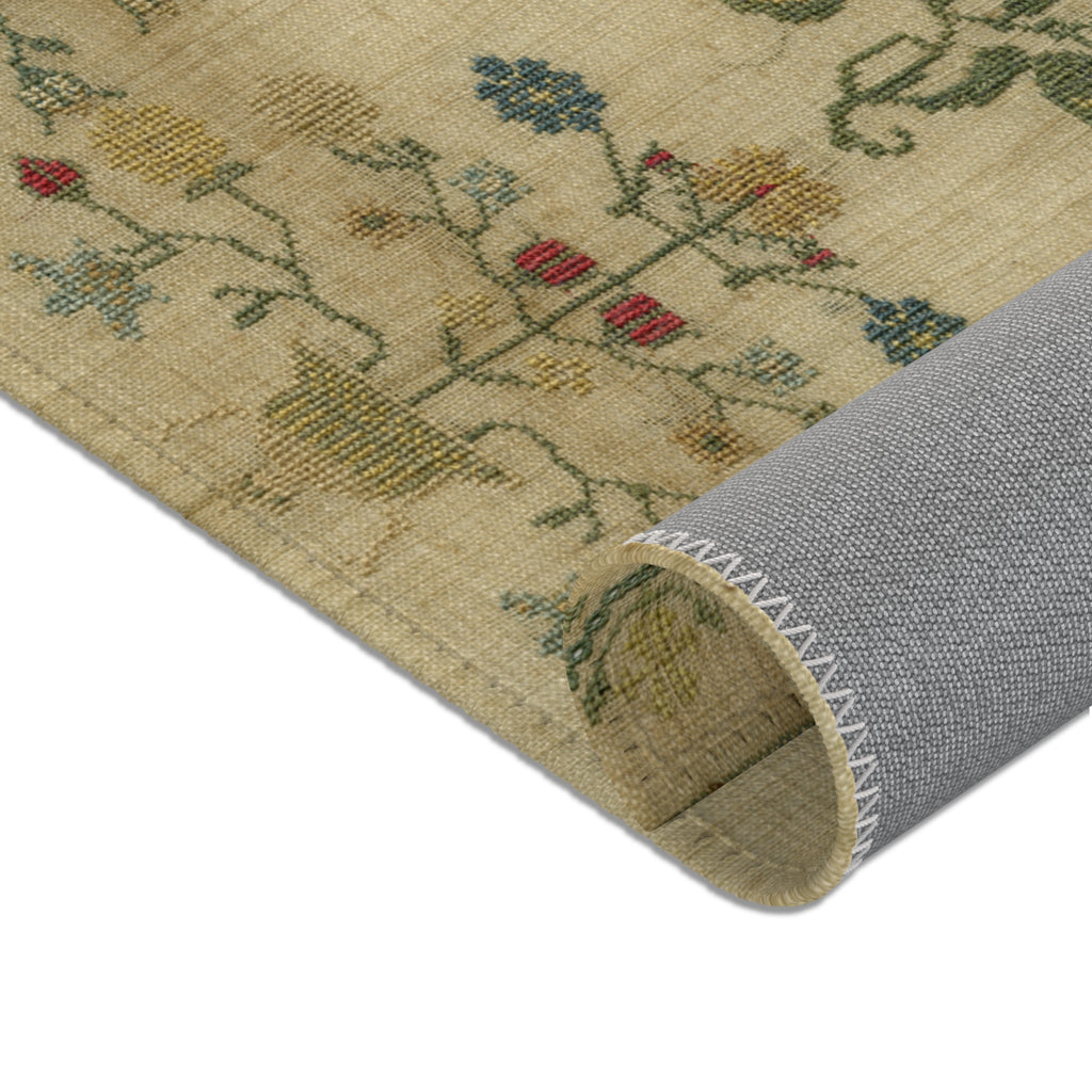 Yellow Flower Sampler Area Rug