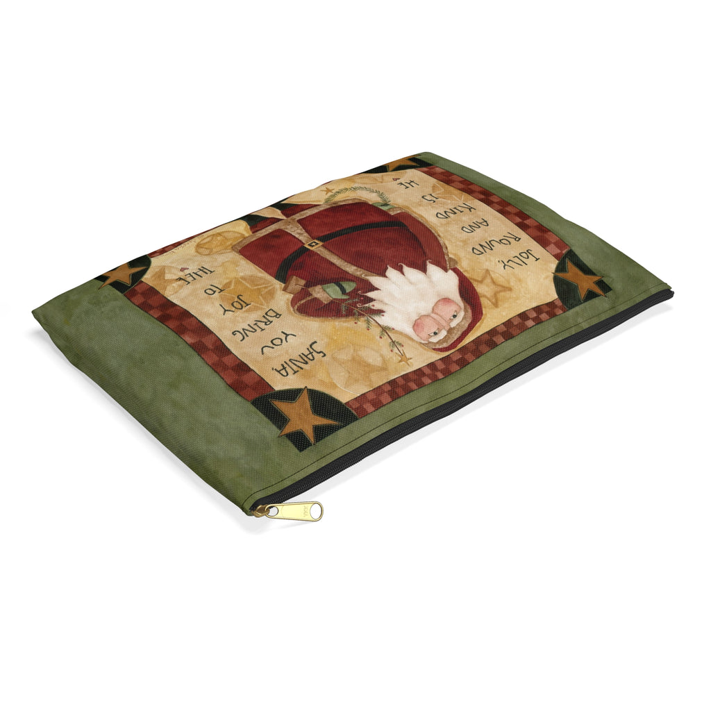 Jolly Round Santa Accessory Pouch