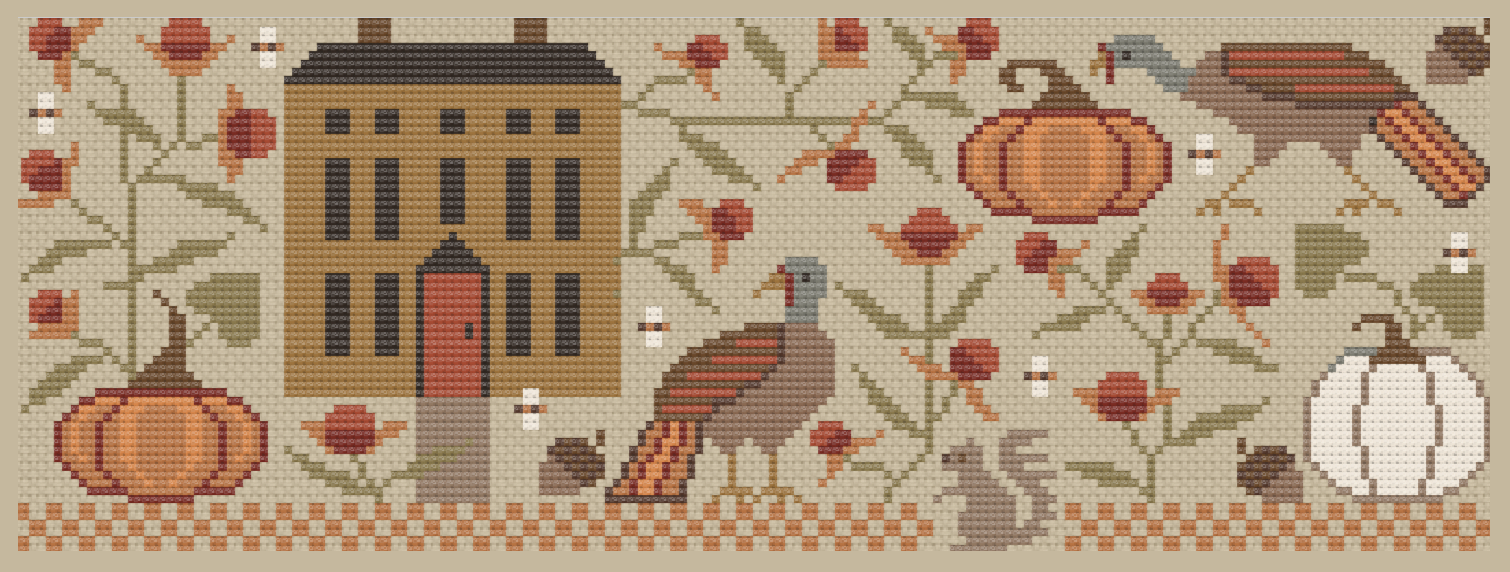 XS373 Bittersweet Farm Drum Cross Stitch Chart
