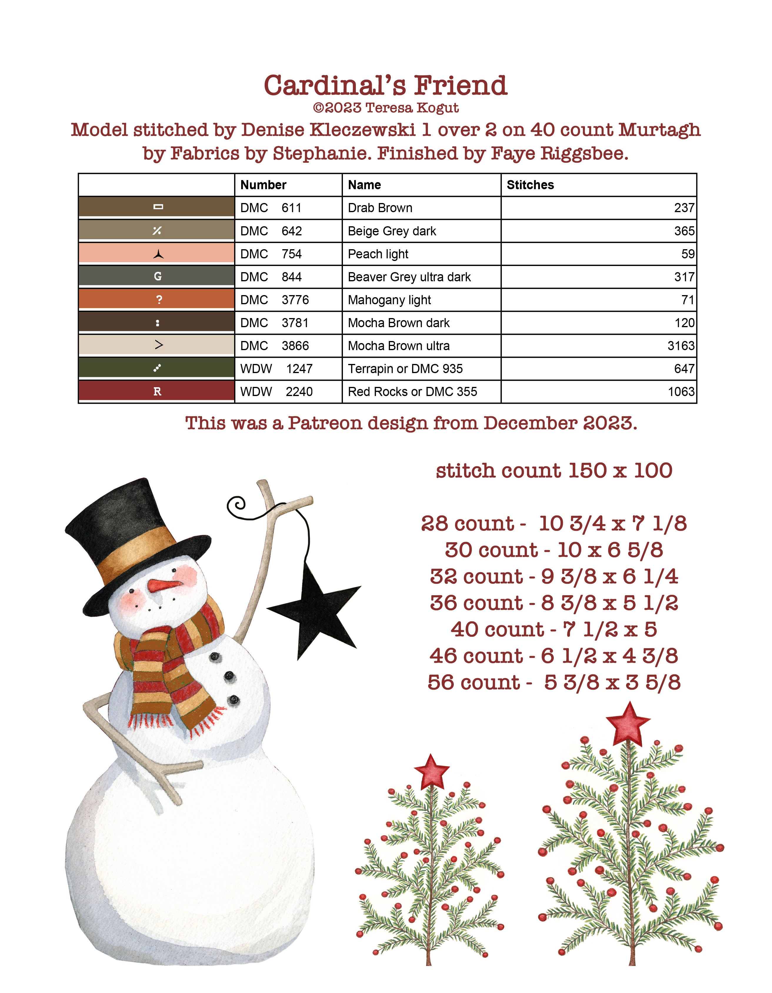 Hello Winter Cross Stitch Booklet – Creative Whims by Teresa Kogut