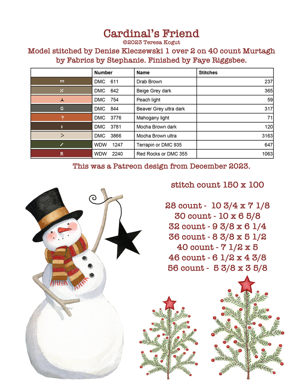 Hello Winter Cross Stitch Booklet