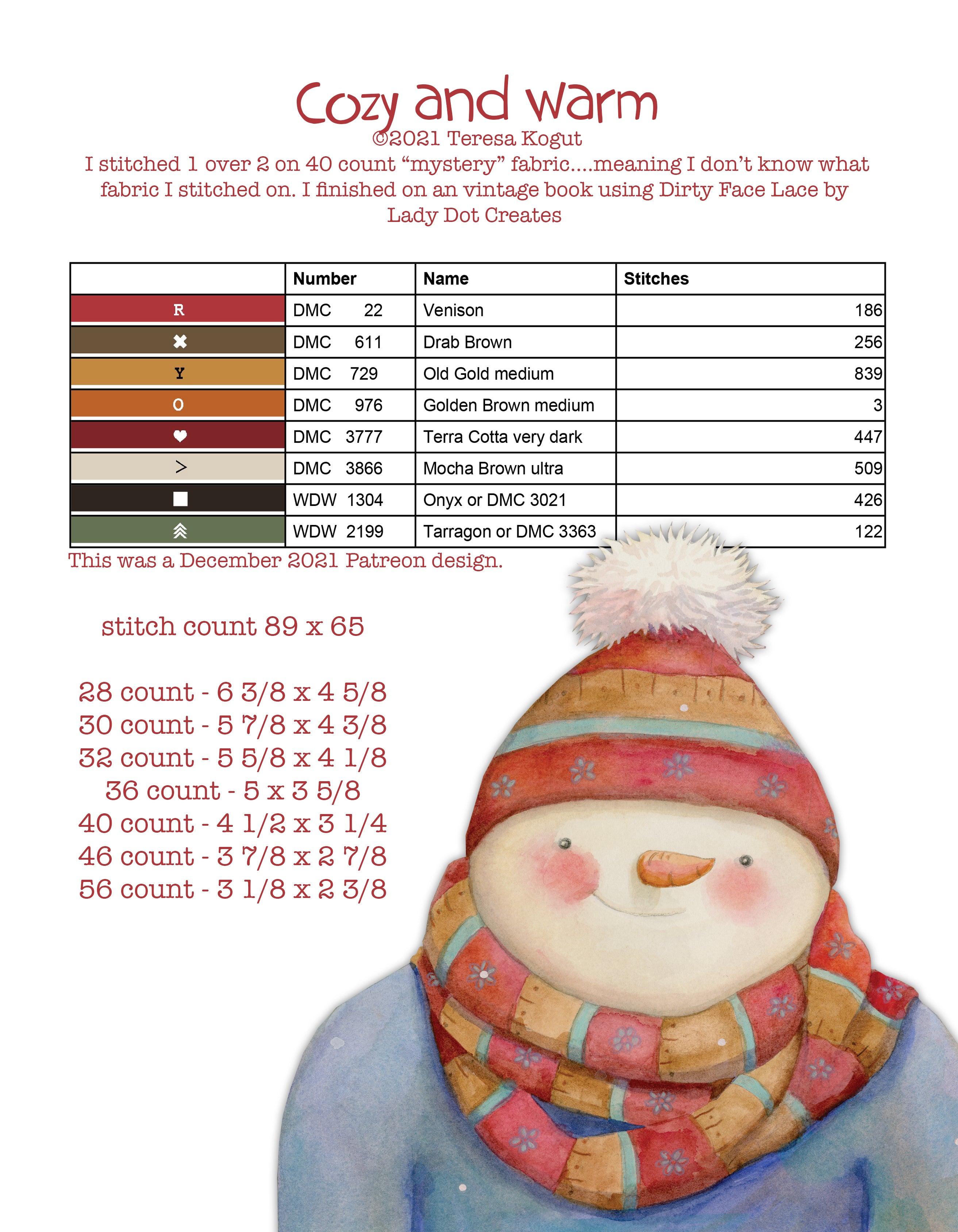 Hello Winter Cross Stitch Booklet