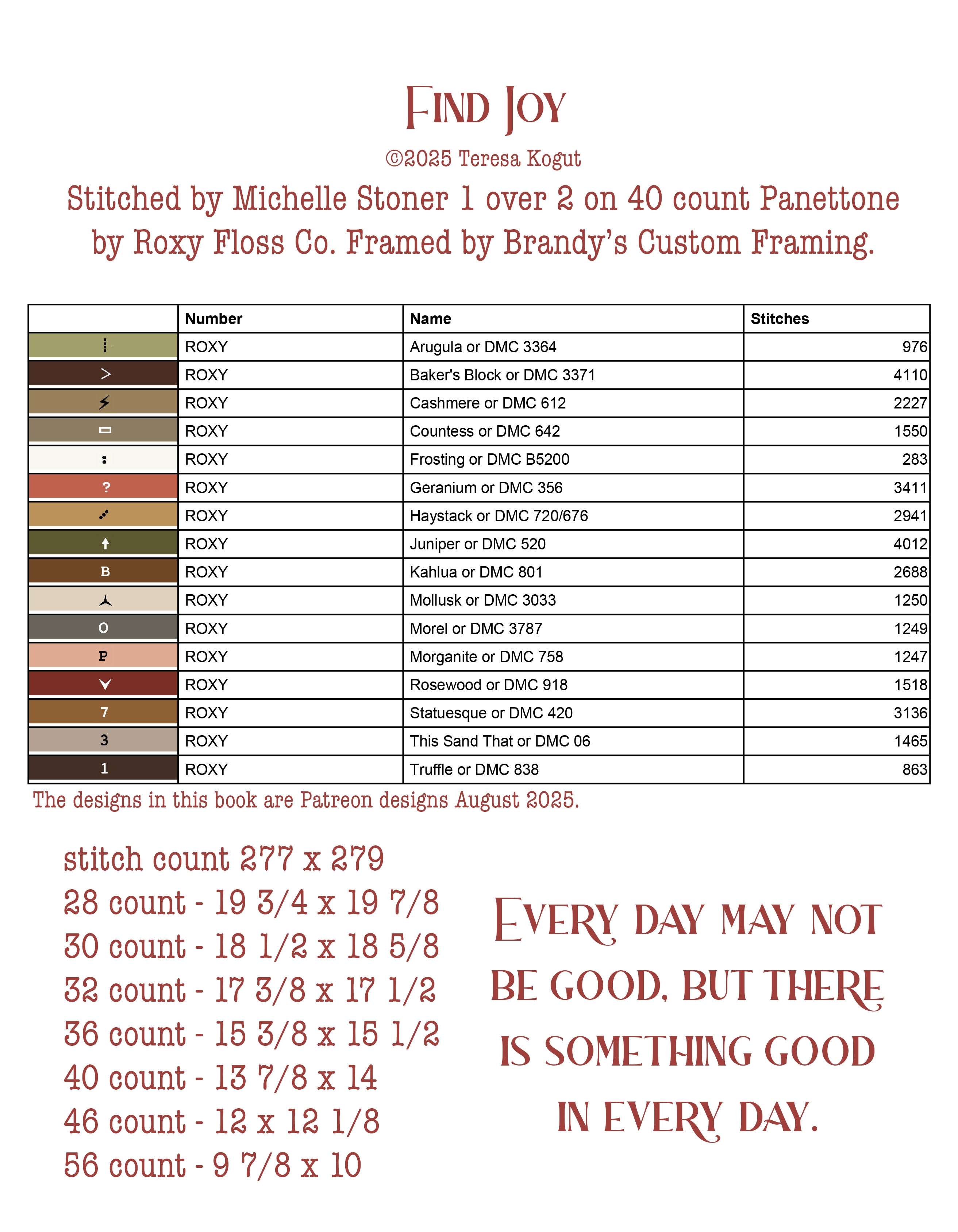 Find Joy Cross Stitch Booklet