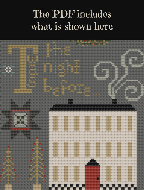 Midnight Santa Sampler Cross Stitch Chart