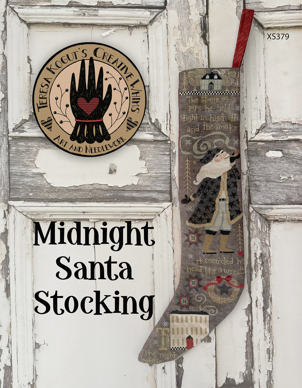 XS379 Midnight Santa Stocking Cross Stitch Chart