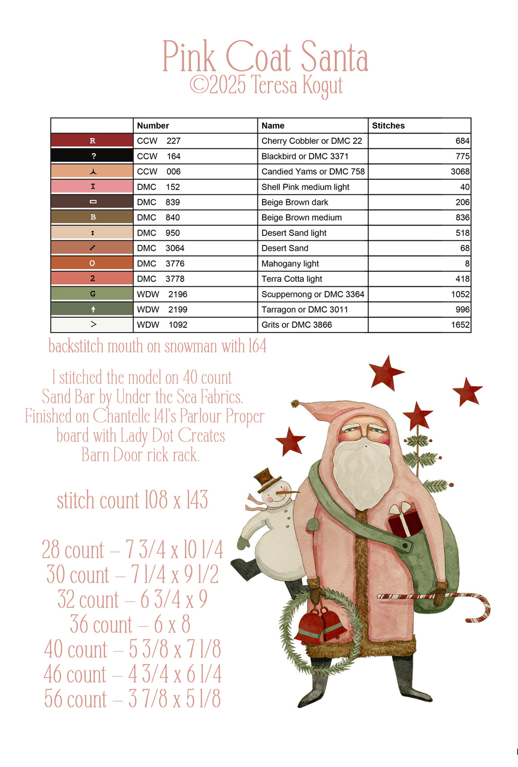 XS377 Pink Coat Santa booklet - NEW RELEASE
