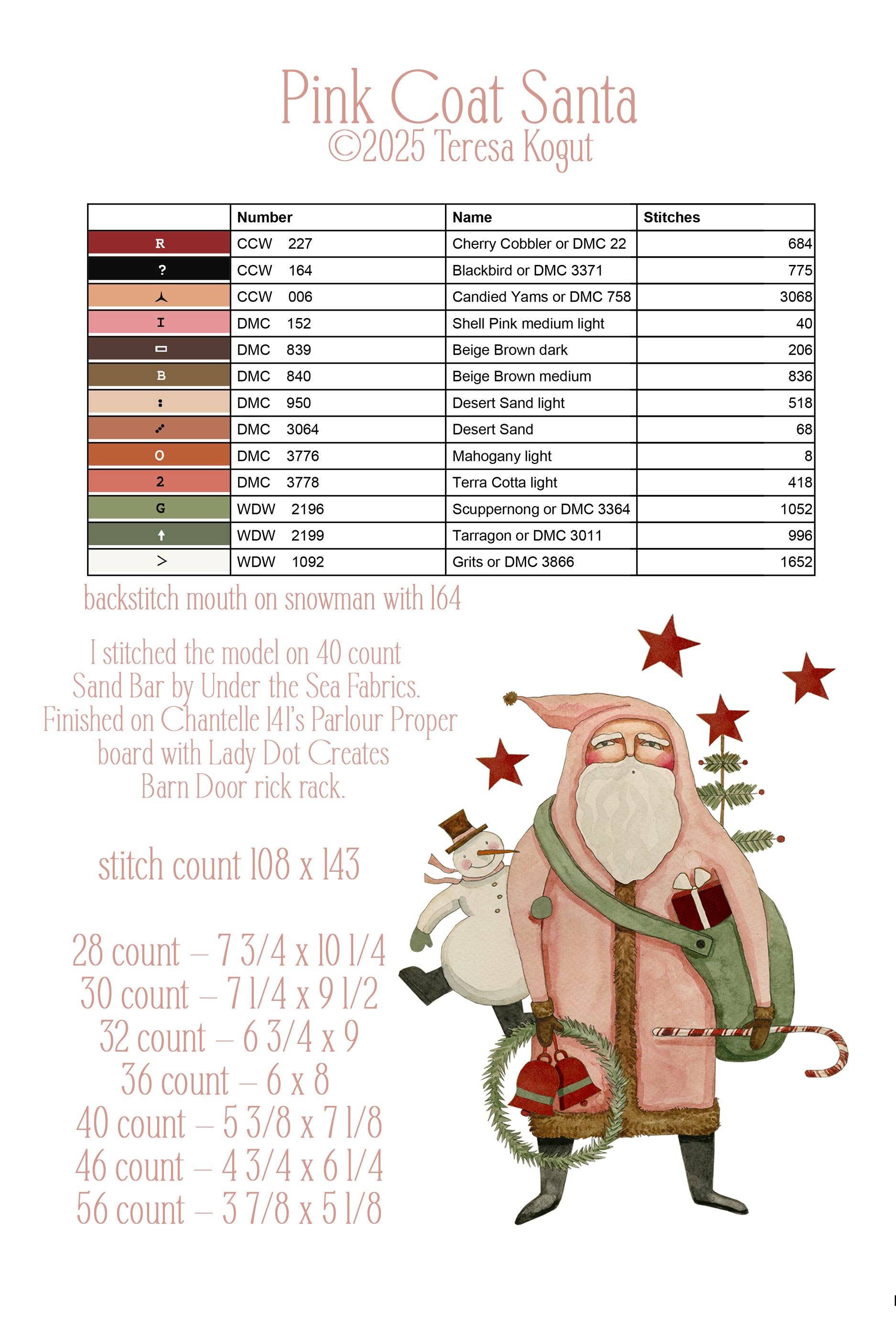 XS377 Pink Coat Santa booklet - NEW RELEASE