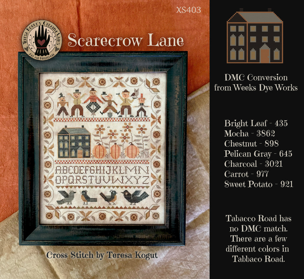 XS403 Scarecrow Lane Cross Stitch Chart