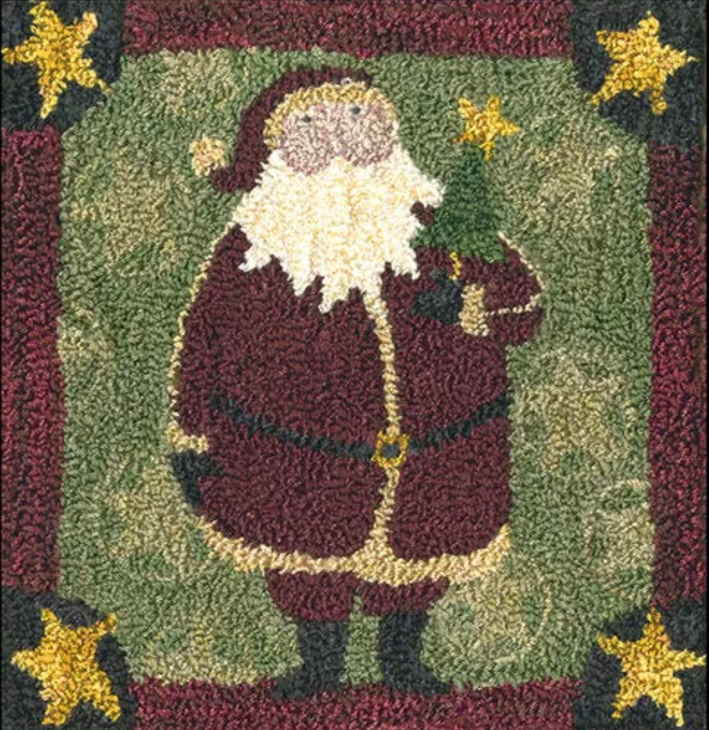 PN038 Starry Santa  Punchneedle Punchneedle Pattern