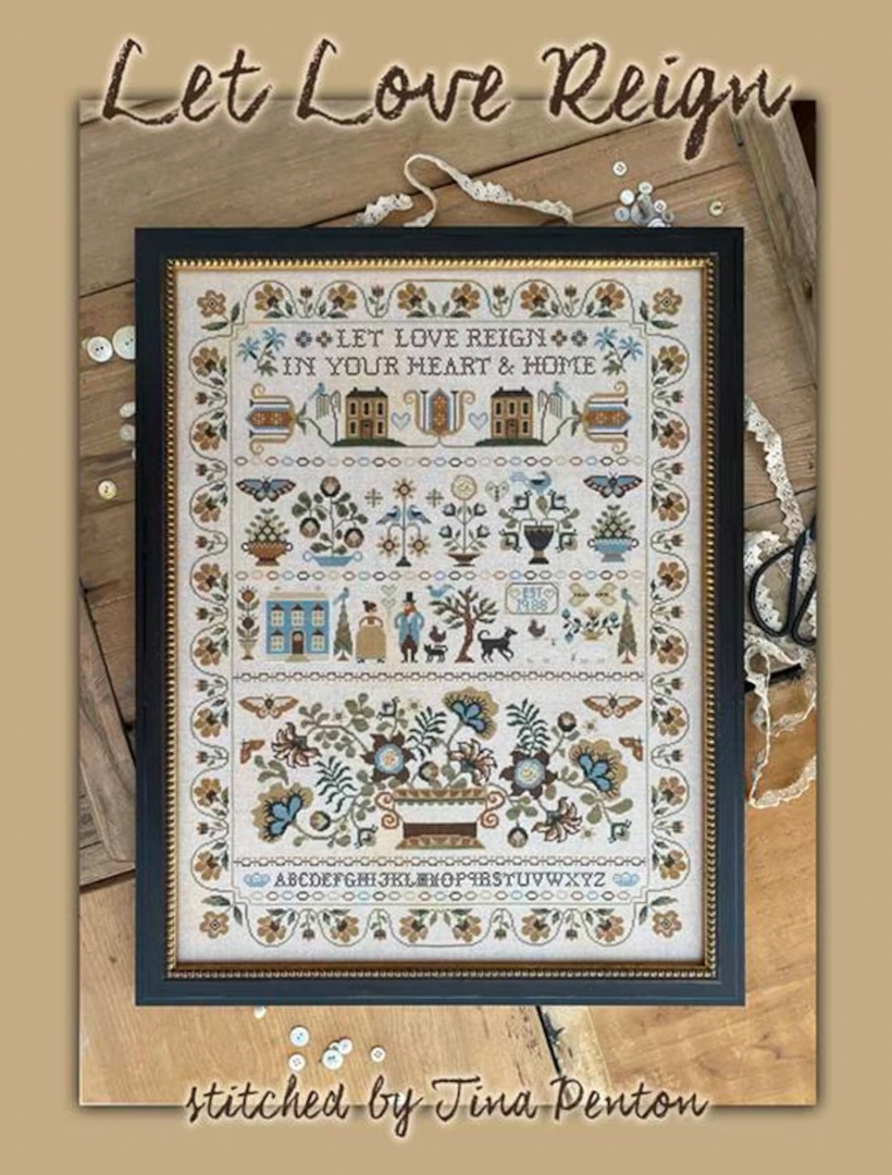 Let Love Reign Cross Stitch Booklet of 3 Charts