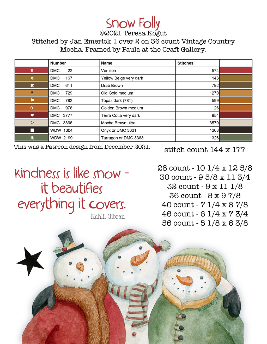 Hello Winter Cross Stitch Booklet