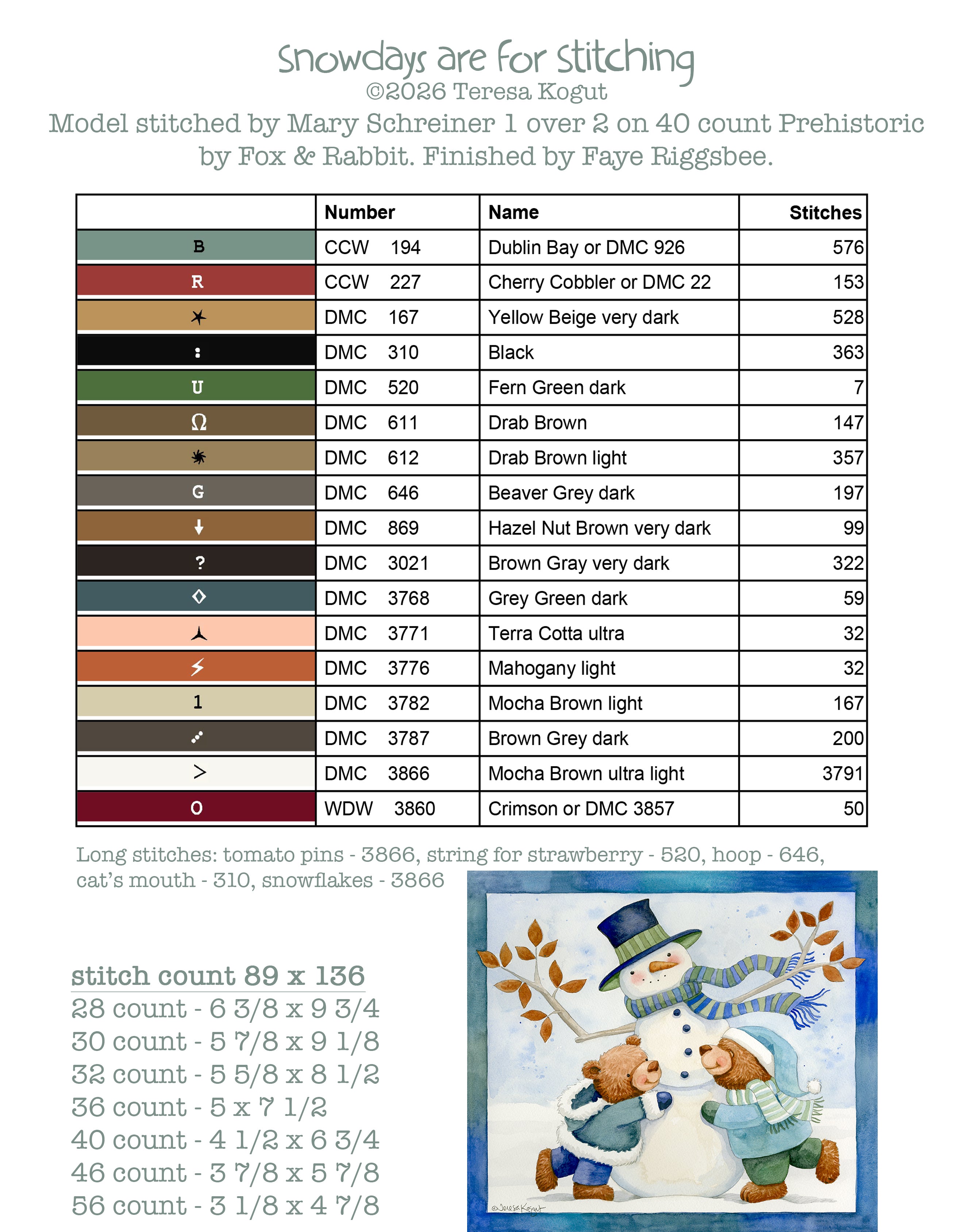 Hello Winter Cross Stitch Booklet