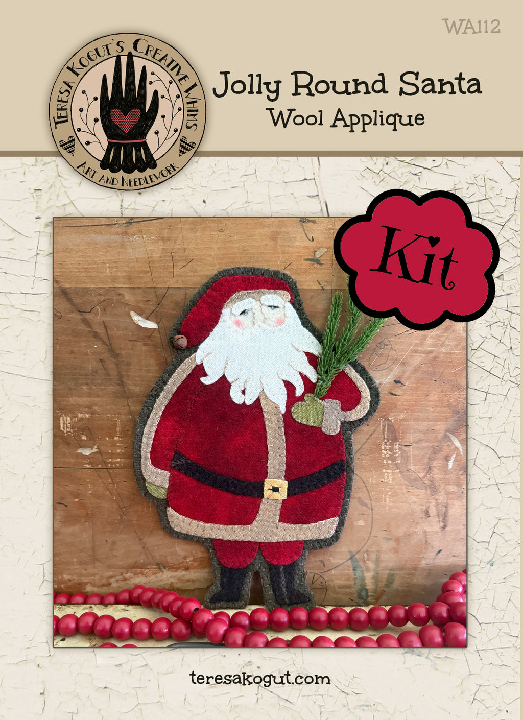 WA112 Jolly Round & Kind Wool Applique Pattern KIT
