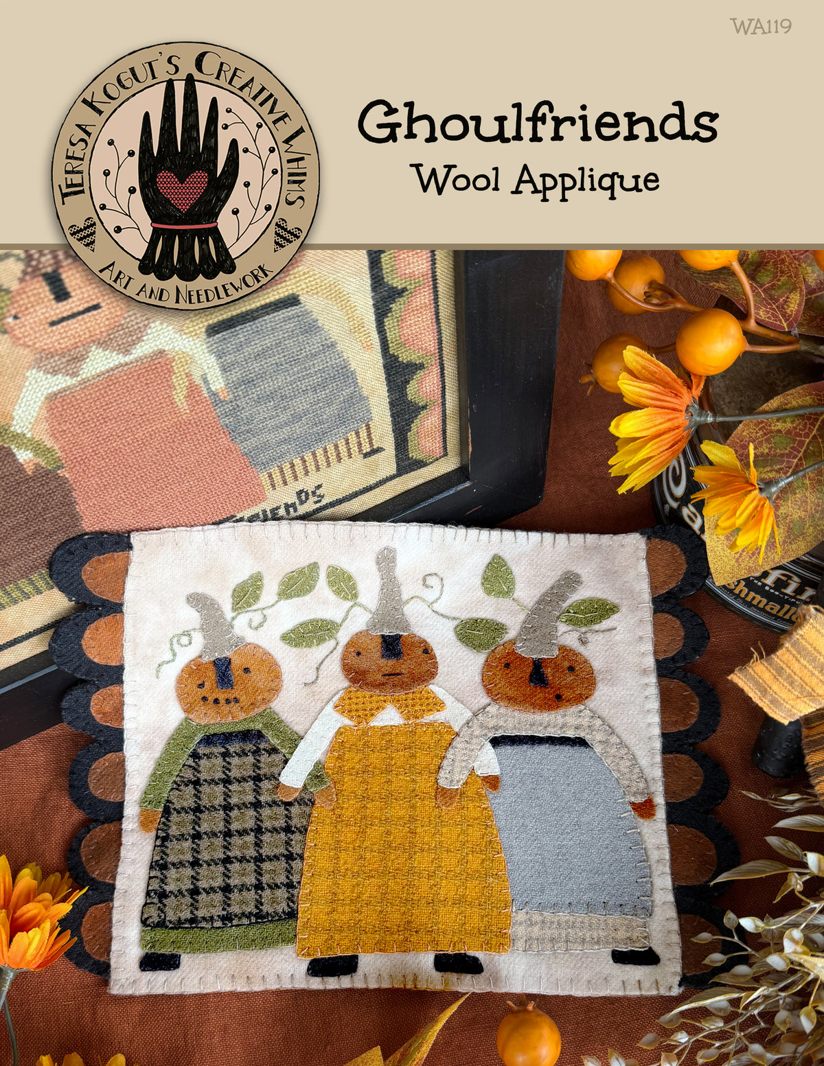 WA119 Ghoulfriends Wool Applique Pattern