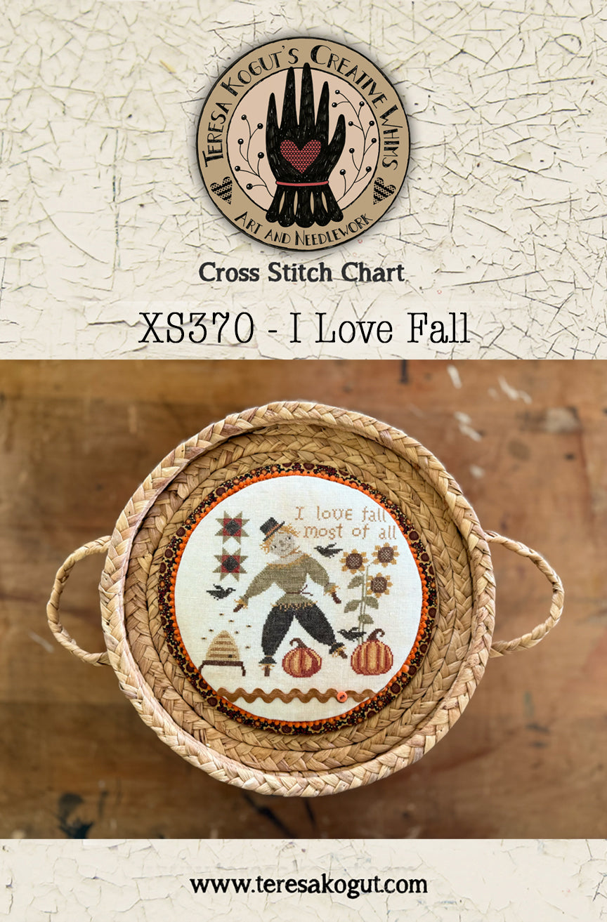 XS370 I Love Fall Cross Stitch Chart