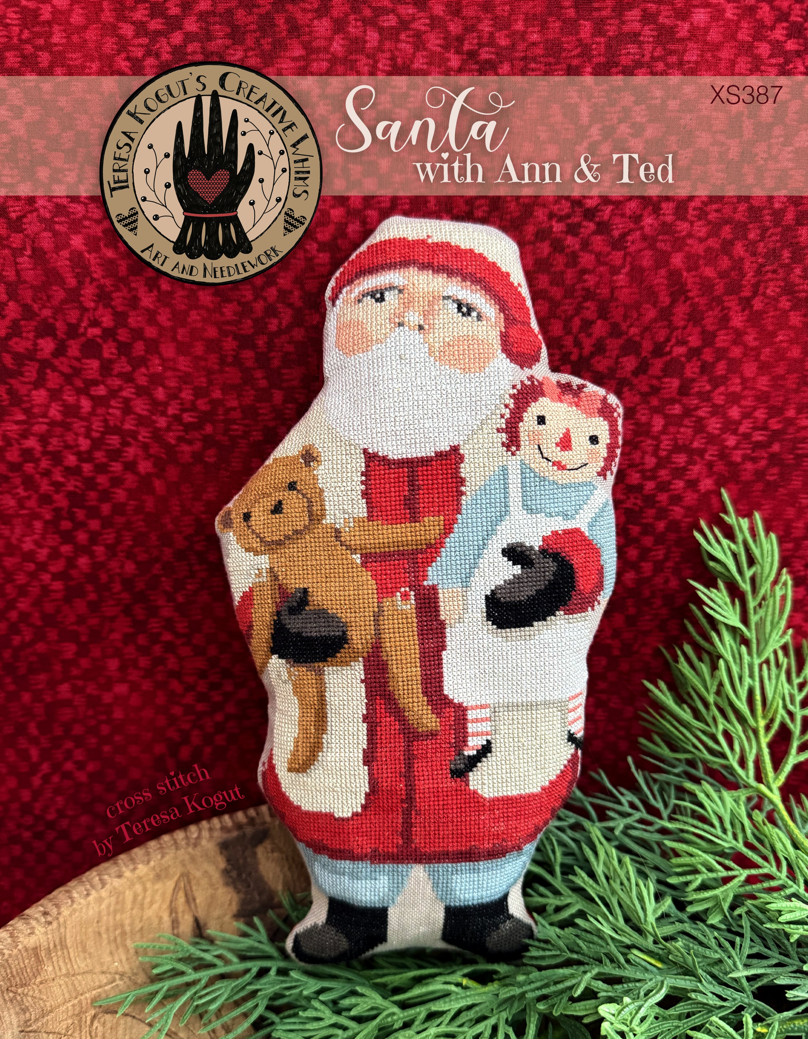 XS387 Santa with Ann & Ted Cross Stitch Chart